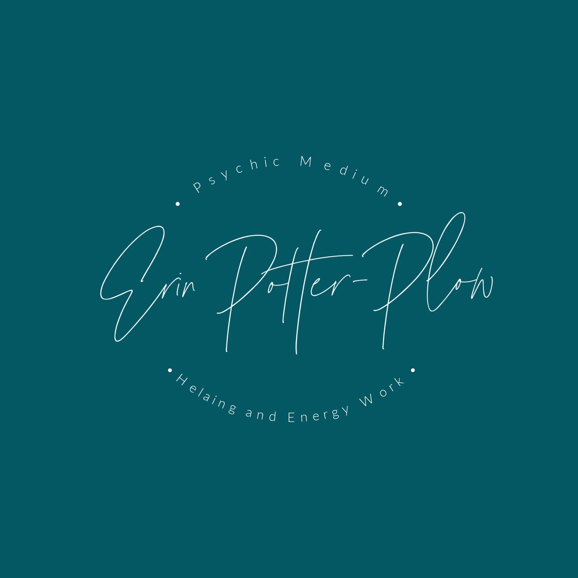 Book cover with teal background and cursive white text reading "Gaining Power and Influence" and "Psychic Medium".