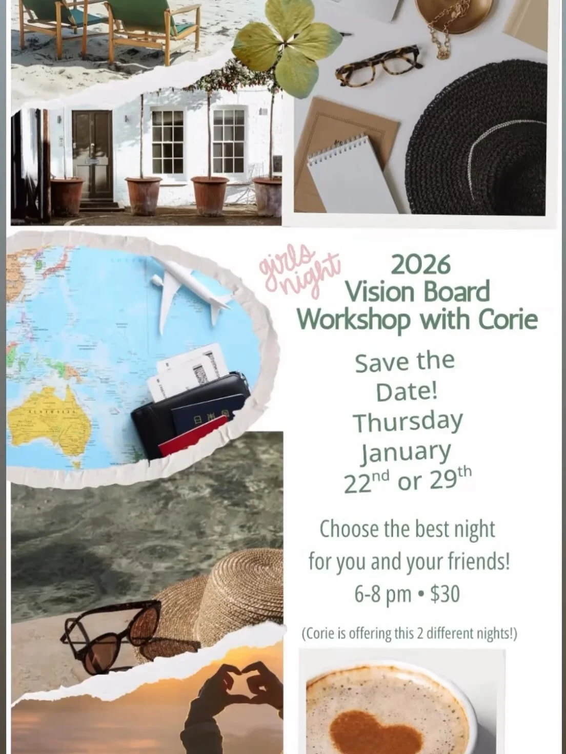 LOCAL KANSAS CITY LADIES&hellip;. Mark your calendar for this fabulous event to create your vision for 2026. Coach Corie will guide you to set your goals as well as right intentions for the upcoming year.

All supplies are included, everything you ne