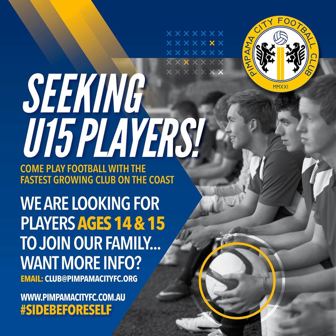 💪 Calling any remaining 14/15 y/o ⚽️⚽️⚽️

~ Please DM club for more information. 

Thank you!

#SideBeforeSelf ⚪️🟡
