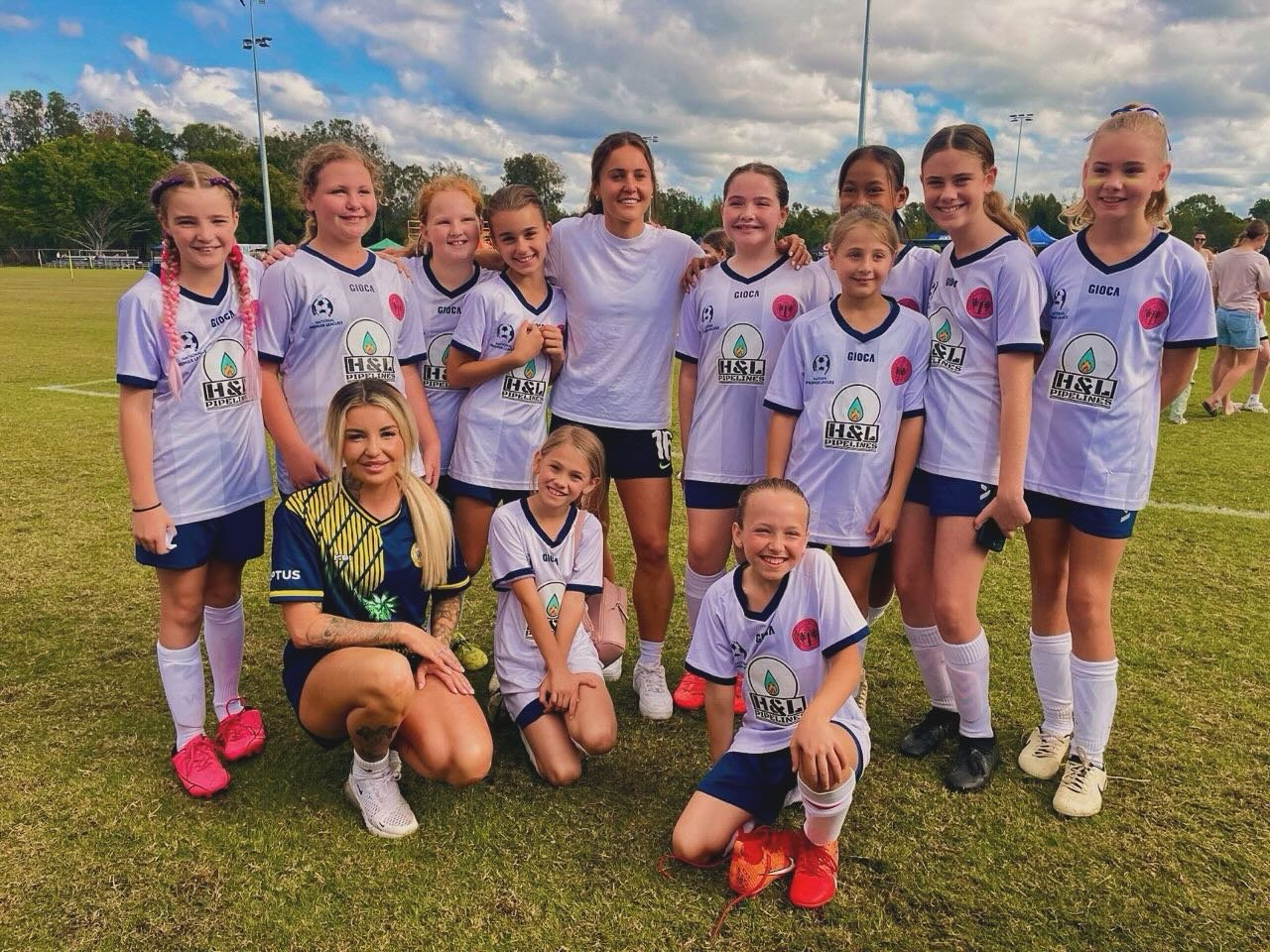 👧 Current mood&hellip;. ⚽️⚽️⚽️

~ Our little ladies spending the weekend kicking a** and taking names at the Gold Coast Girls Cup. 

Matilda&rsquo;s very own superstar @hayleyraso taking the time to hang out with all the junior teams as well. 🫶

~ 