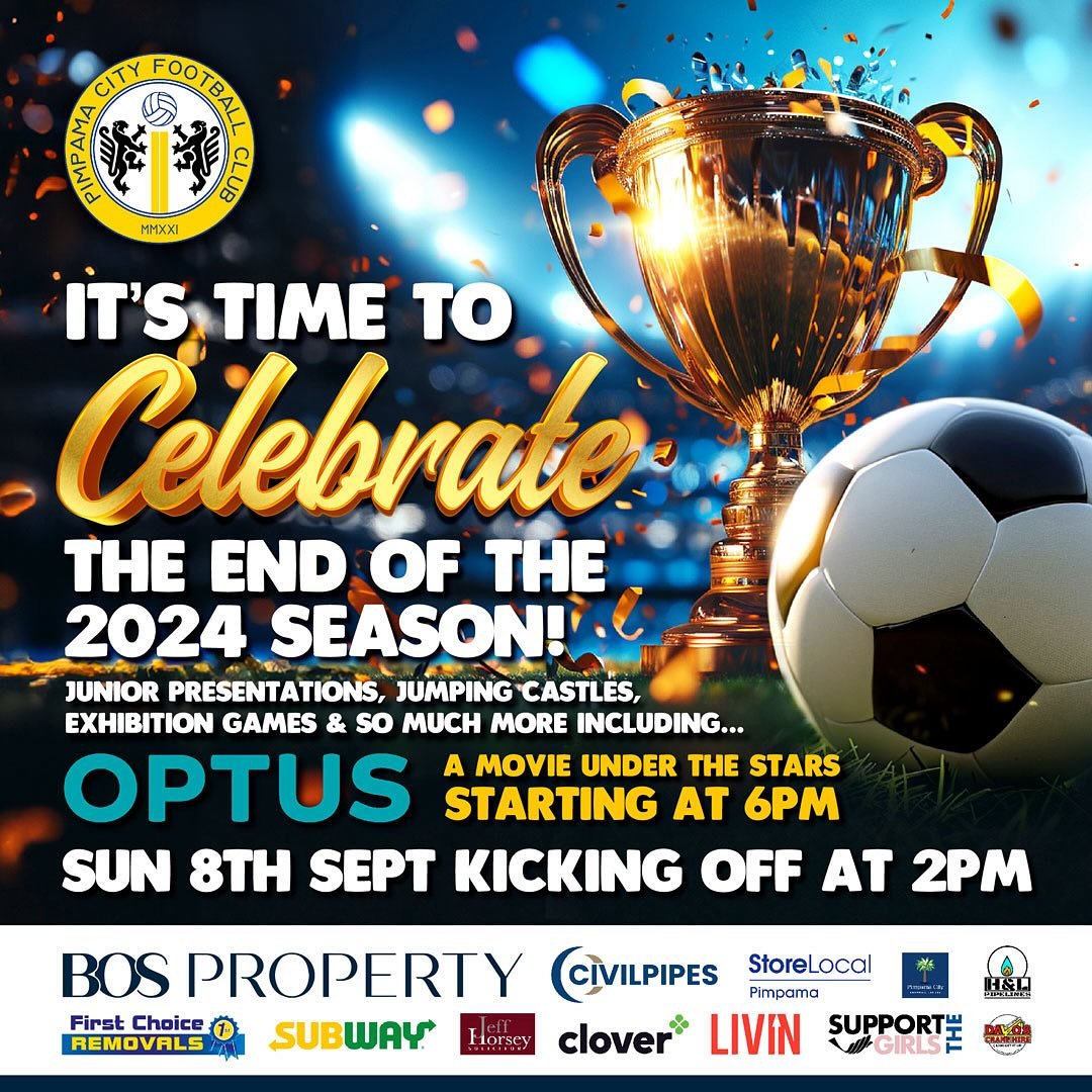🎉 Let the SHENANIGANS BEGIN! 🥳🥳🥳

~ To our Dearest Panther Family, lock in the date for a fun day &amp; night to close off the 2024 season. 

~ Juniors (MiniRoos) Presentation Day! 💪🥇 

~ Movie Night under the ✨kicking off 6pm (presented by @op