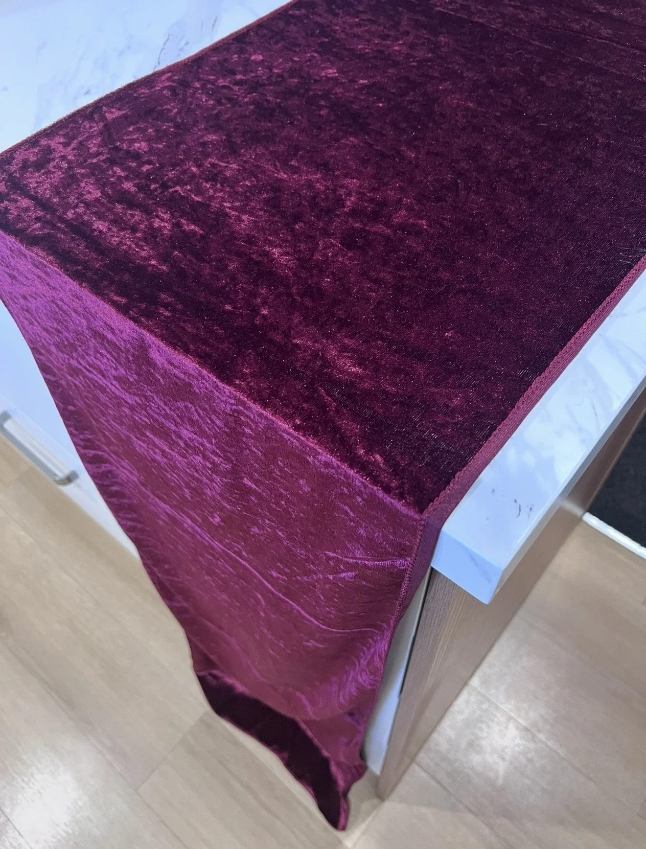 Burgundy Velvet Table Runners