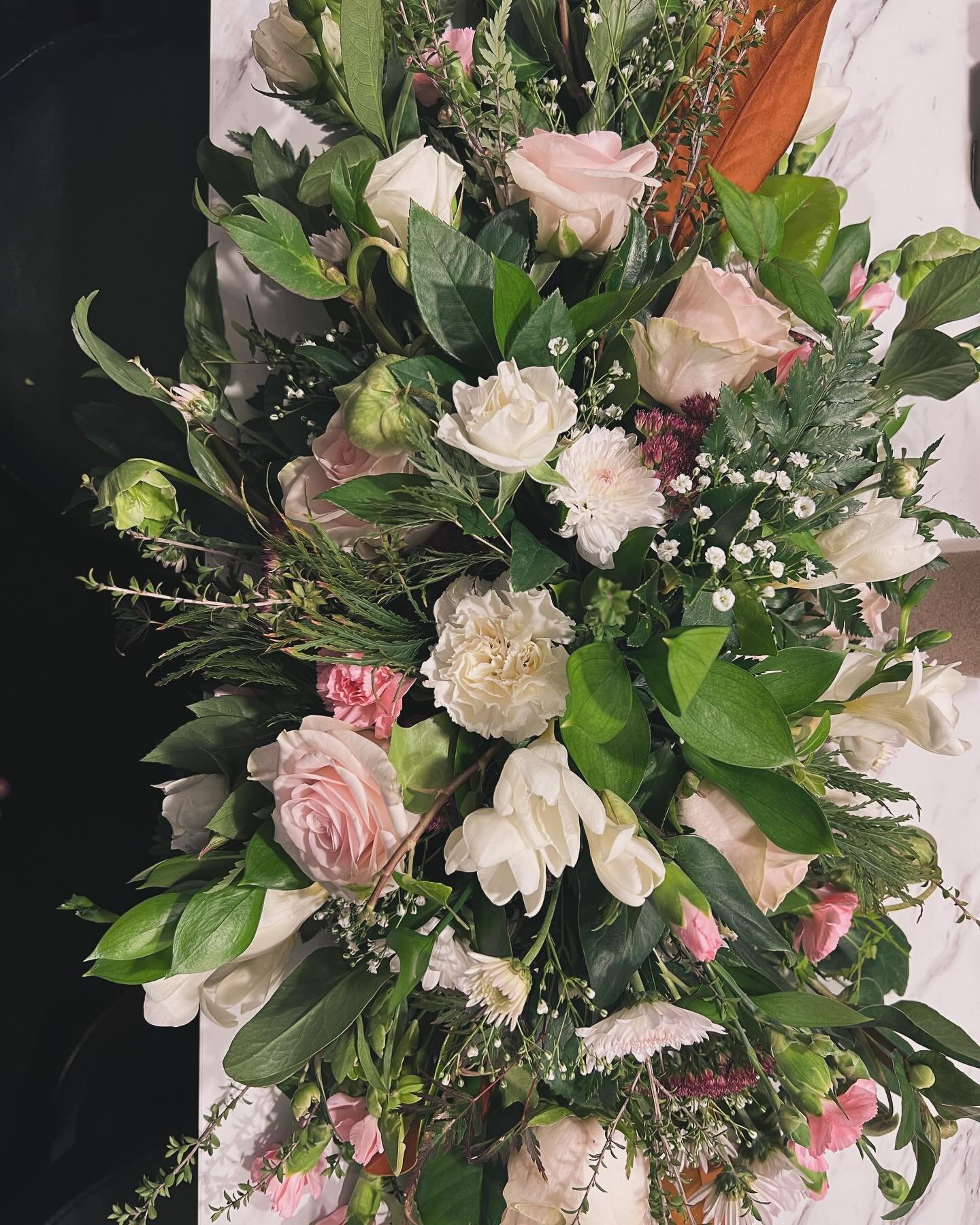 One of the many highlights of my mahi is getting to see all the beautiful floral arrangements. This arrangement was designed for me by @floristvictoria especially for my engagement party 🌷🌺💐

#flowers #floralarrangement #weddingflowers #flowerlove