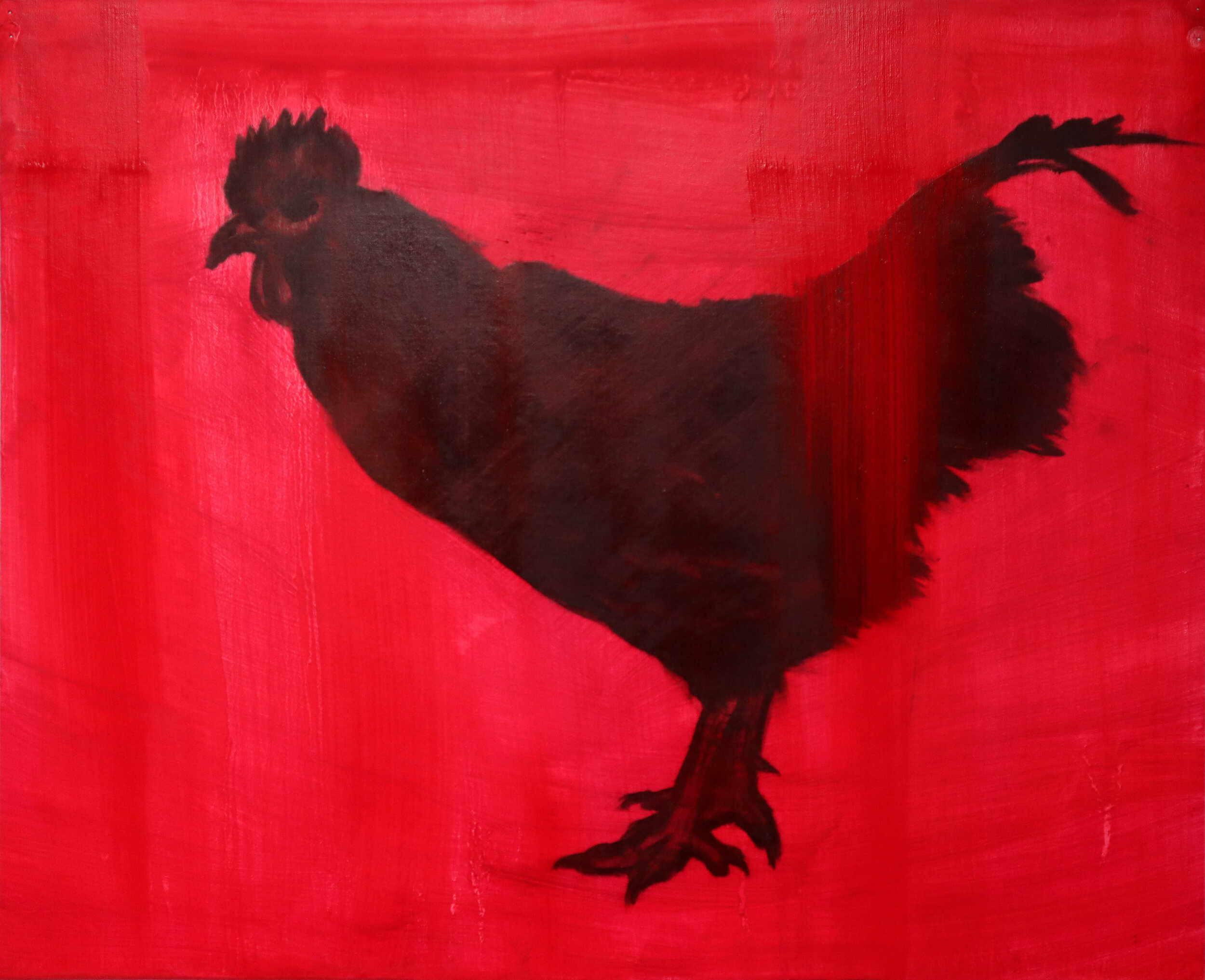 Rooster (Chinese Zodiac), H30cm X W40cm, Oil on canvas
