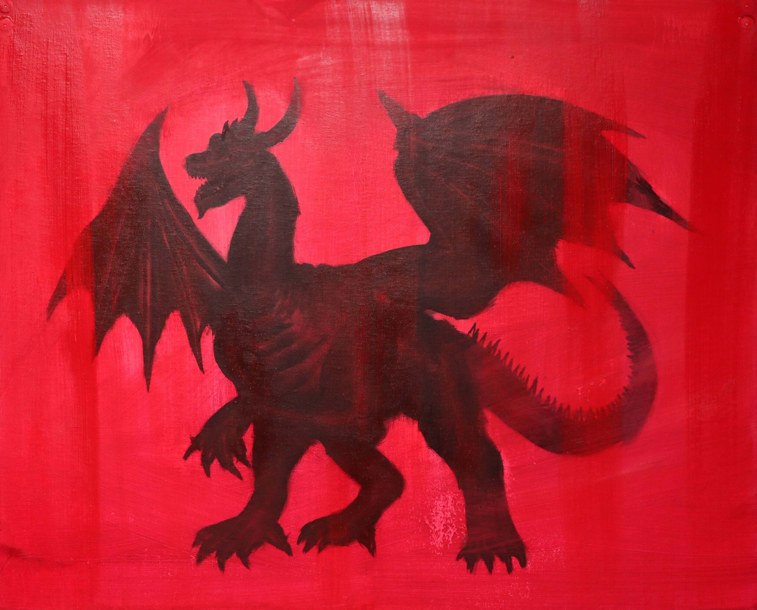 Dragon (Chinese Zodiac), H30cm X W40cm, Oil on canvas