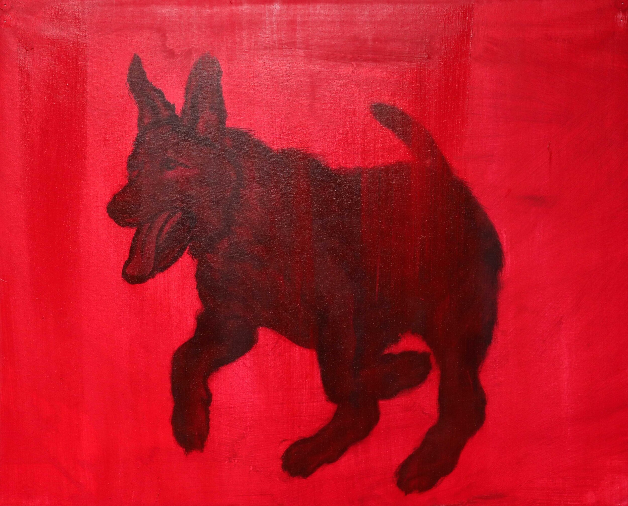Dog (Chinese Zodiac), H30cm X W40cm, Oil on canvas