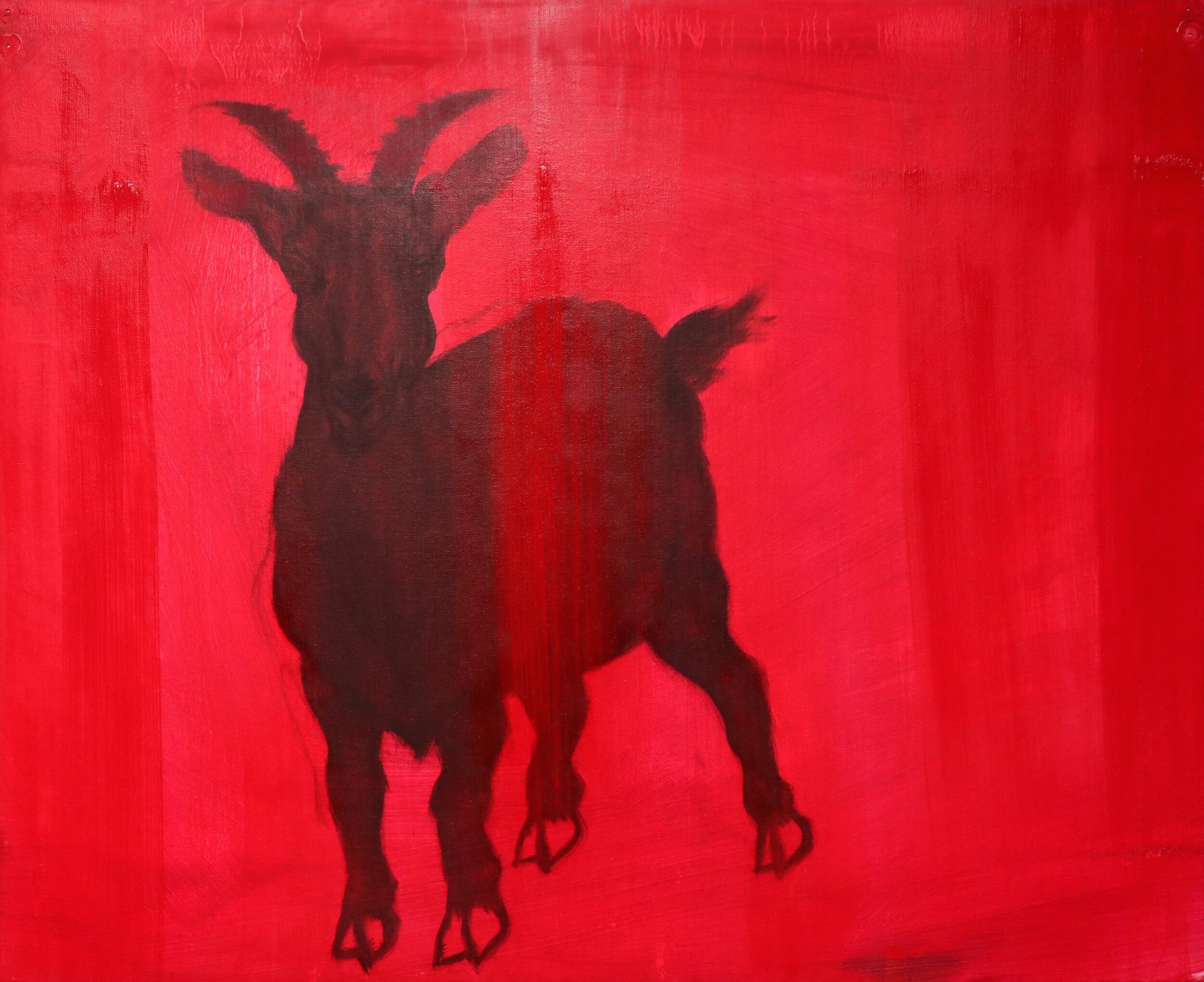Goat (Chinese Zodiac), H30cm X W40cm, Oil on canvas