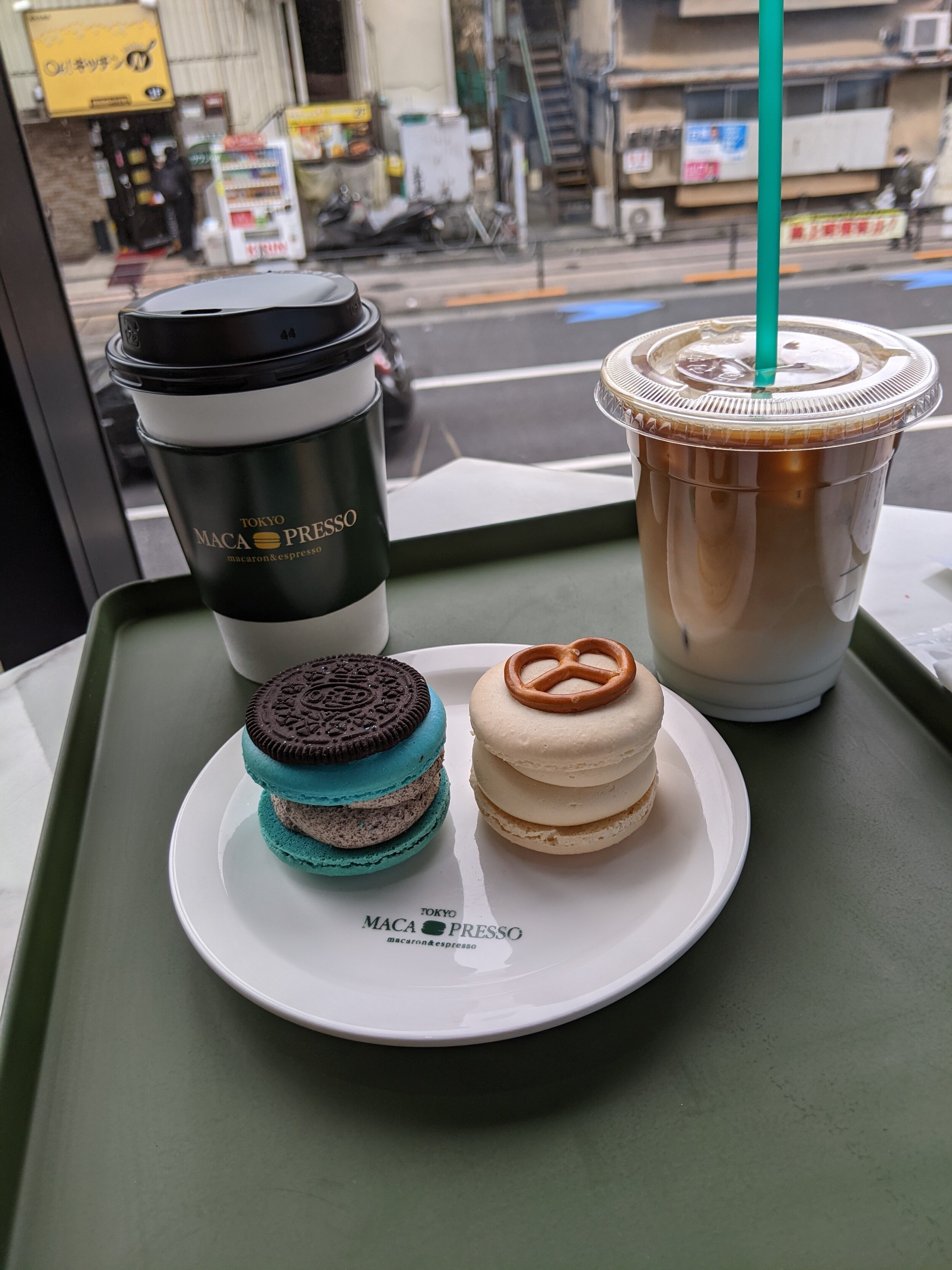 yes there are two macarons and two drinks. I am not taking questions at this time.