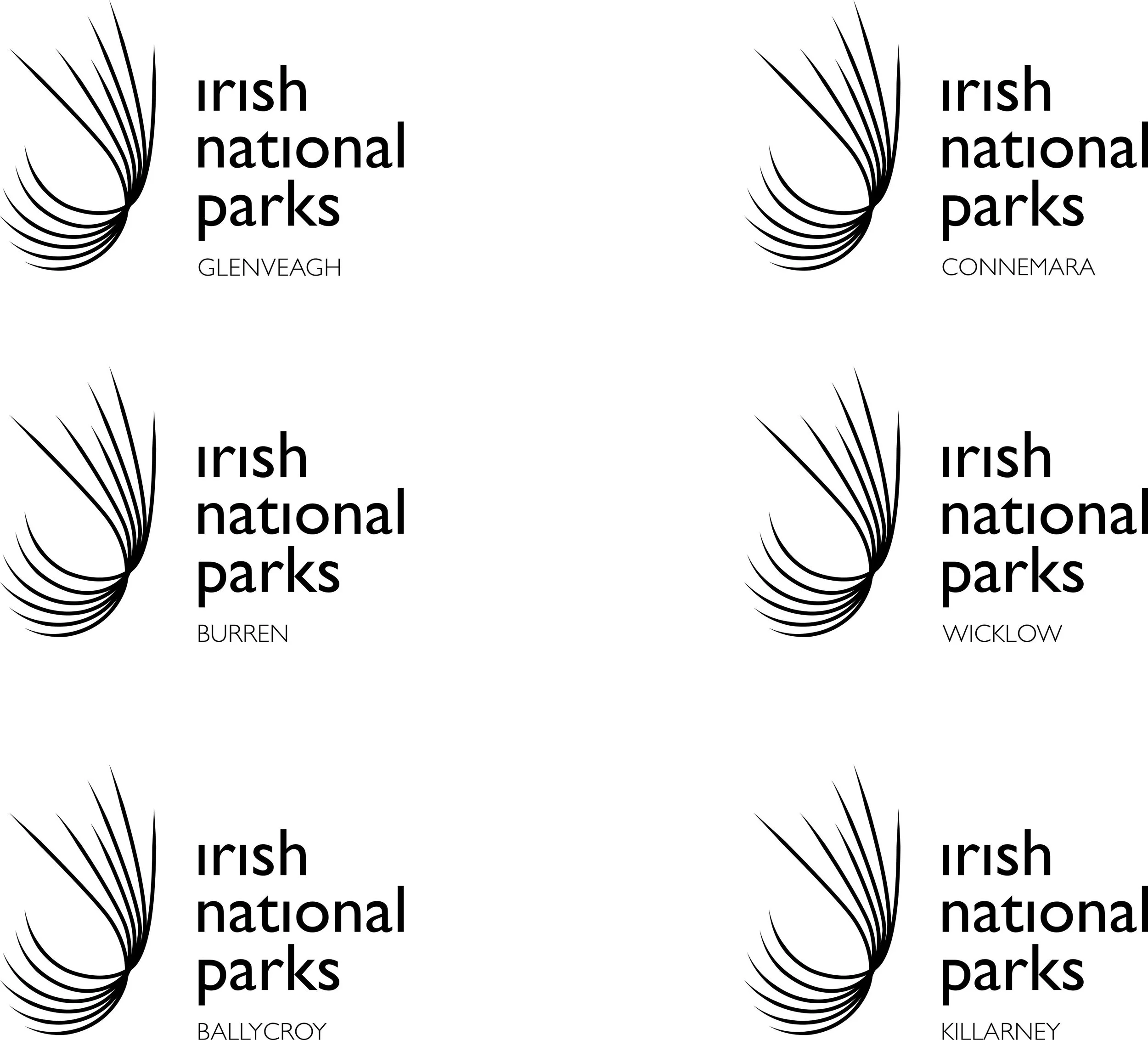 National Park Logos - w/b