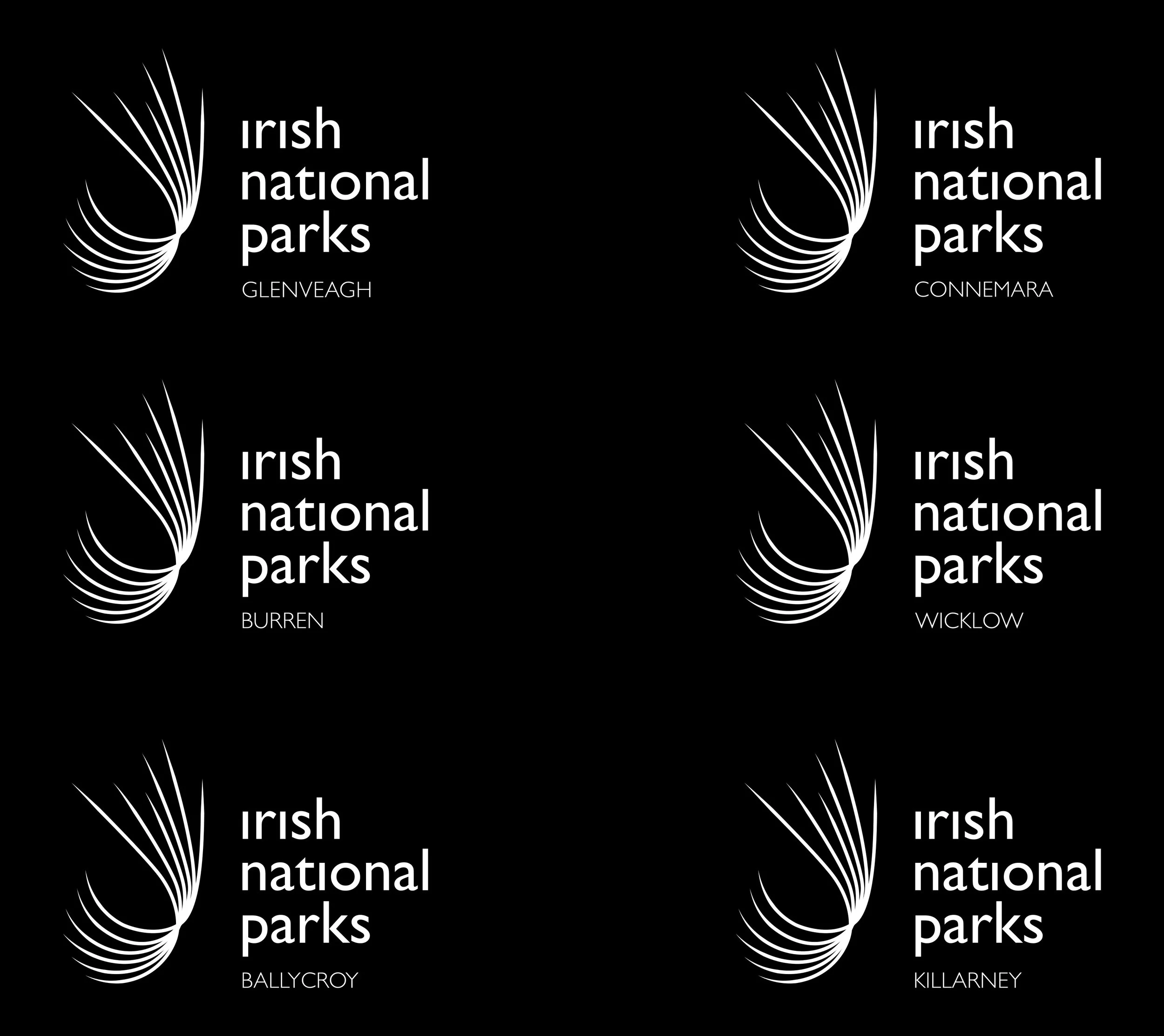 National Park Logos - b/w