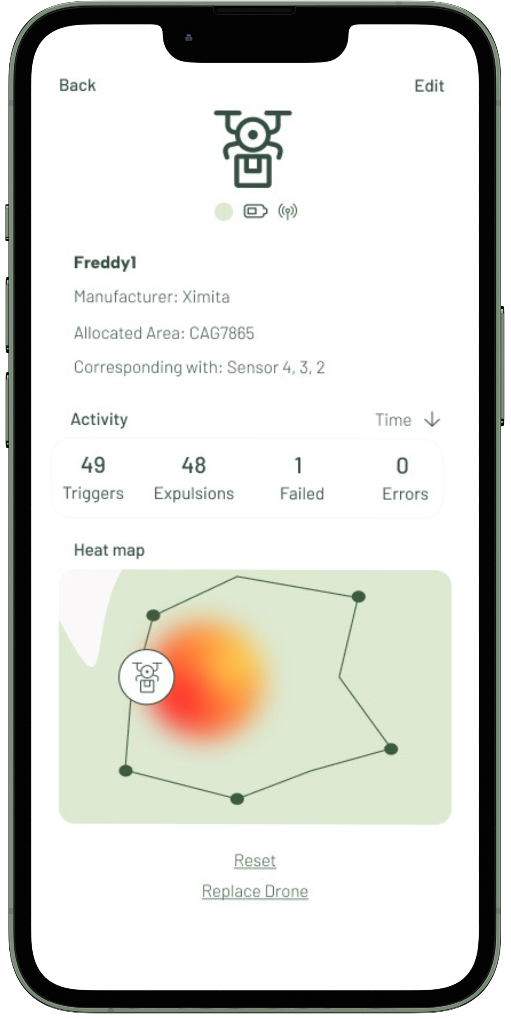 StagTag App Drone Details Screen