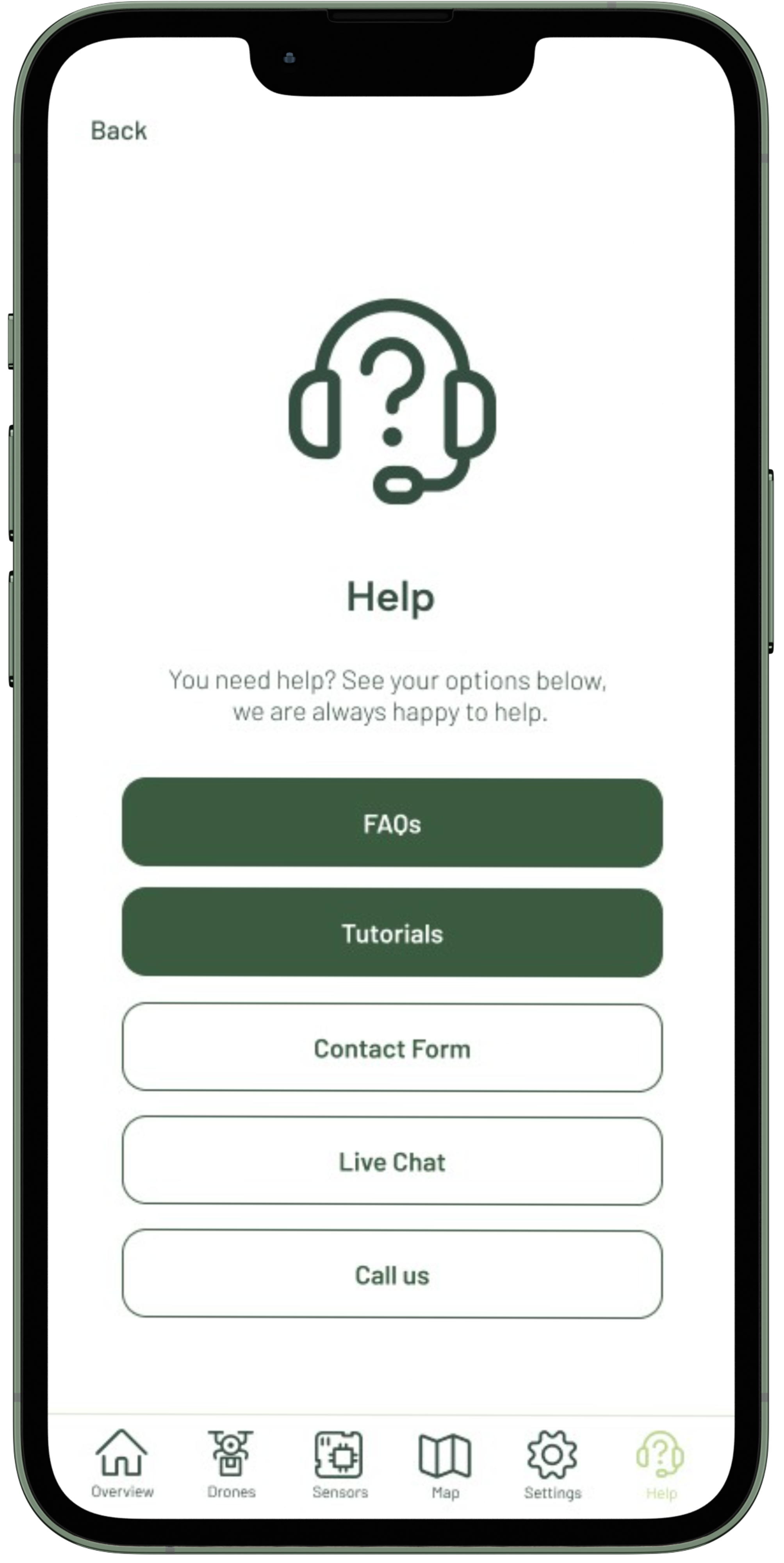 StagTag App Support/Contact Screen