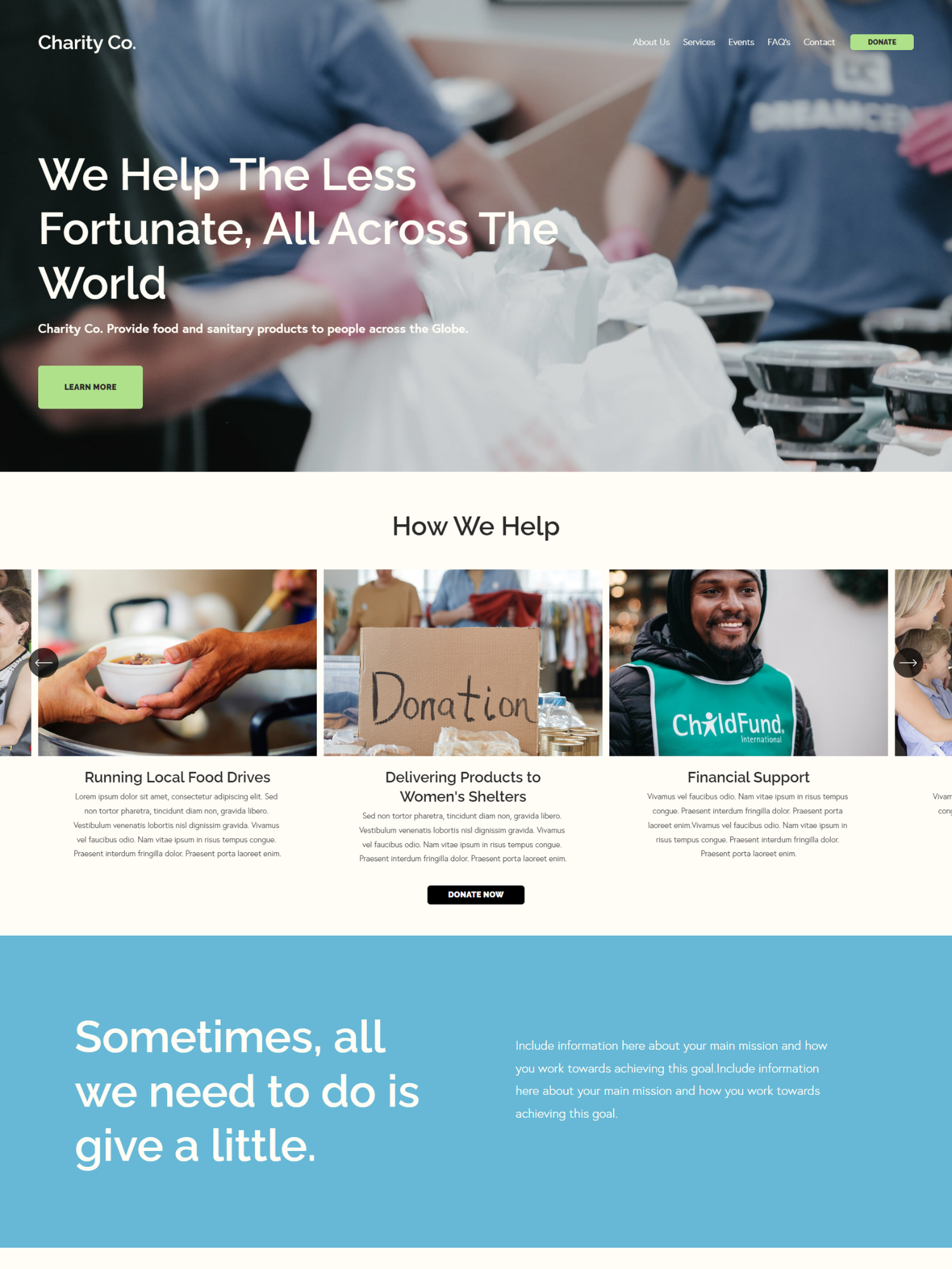 Charity & Community Squarespace Premade Website Template — Eire Web Design