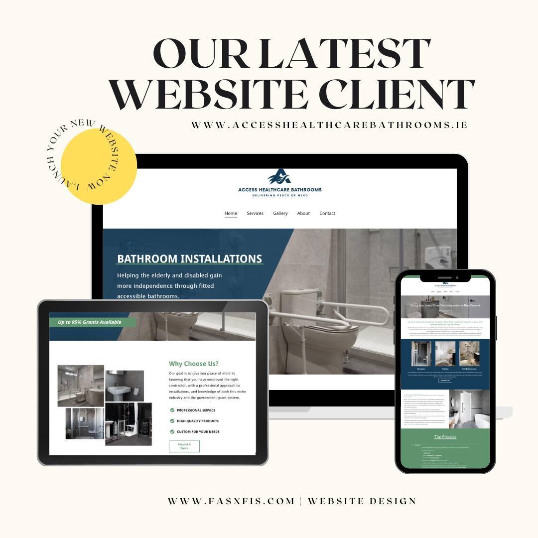 Check out our latest client's new website! ⁠
⁠
Tom wanted new branding, a logo, a website and Social Media platforms set up for his business Access Healthcare Bathrooms. ⁠
⁠
We are delighted with the outcome of all! ⁠
⁠
Contact us if you need a websi