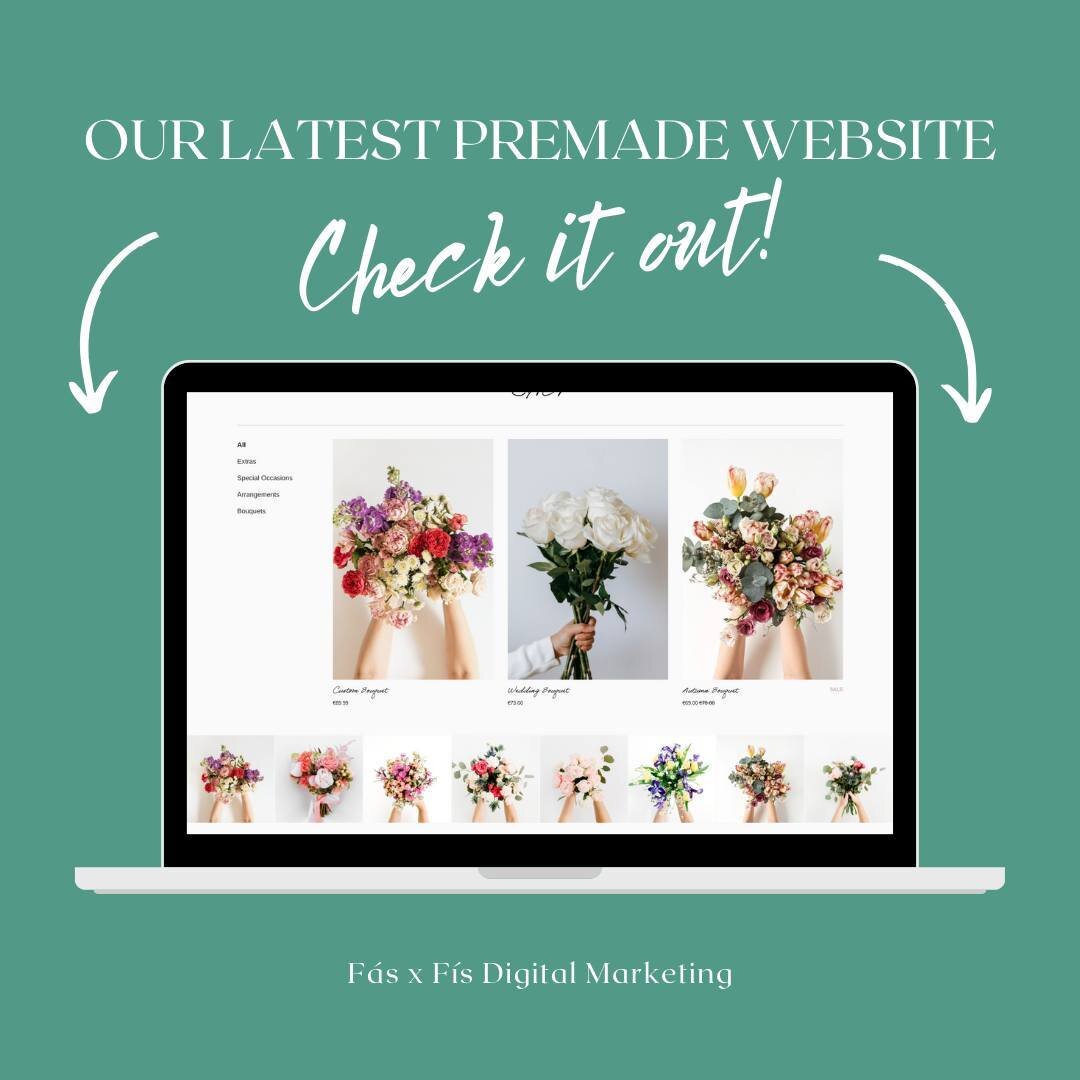Our latest Website Template is made for florists! 💐⁠
⁠
Simply purchase the template, input your information and just like that you're ready to launch! ⁠
⁠
View all of our templates through the link in our bio⁠
⁠
#webdesign #webdesignersireland #webd
