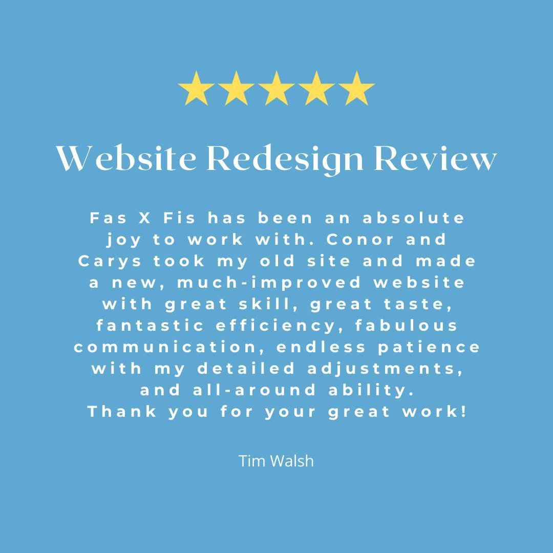 Delighted with this feedback from one of our most recent website design clients 🤩⁠
⁠
If you need a new website for your business contact us! ⁠
⁠
#irishwebsitedesign #webdesigners #webdesignireland