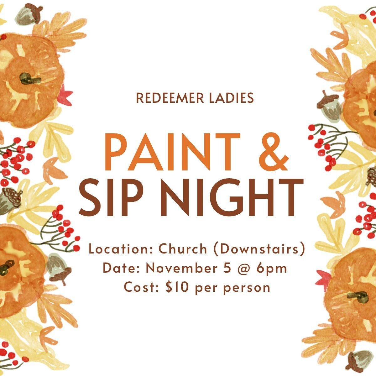 Who&rsquo;s excited for Paint &amp; Sip Night? 🙋🏽&zwj;♀️

You are welcome to join us for a fun fall night together as we paint along with an instructor, and sip on yummy fall drinks together (non-alcoholic ☺️). Tell all your friends! 🎨 

Please ma