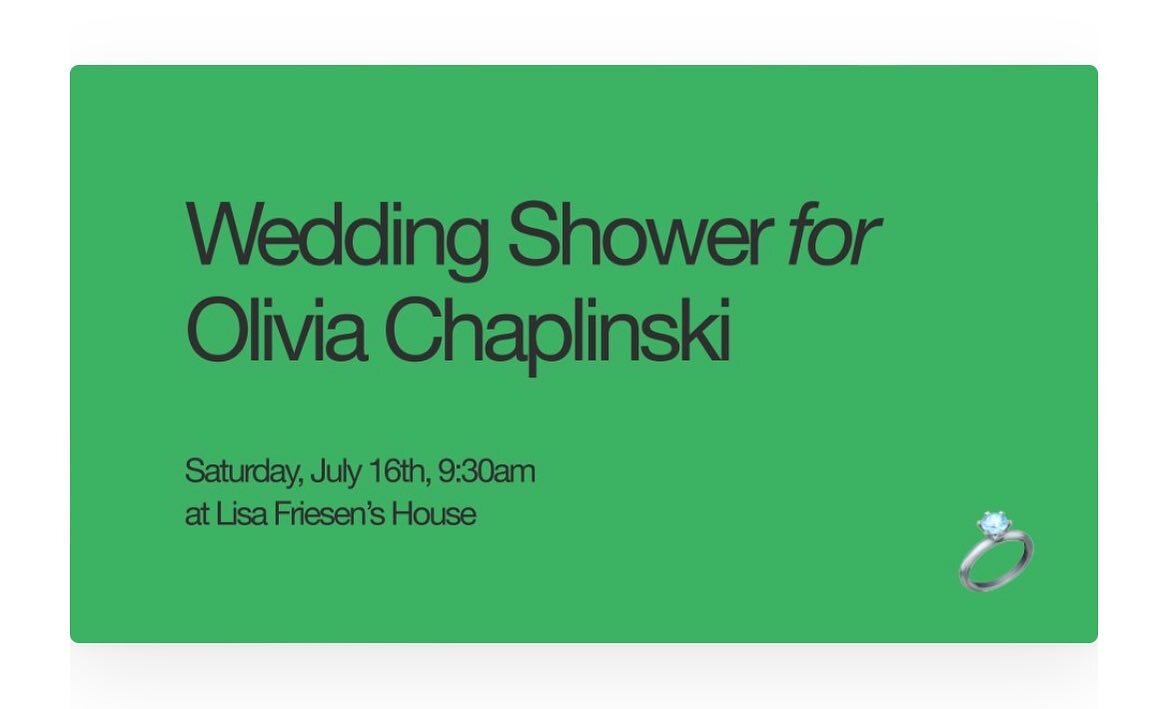 Come celebrate our sweet Olivia with us tomorrow morning! 💍