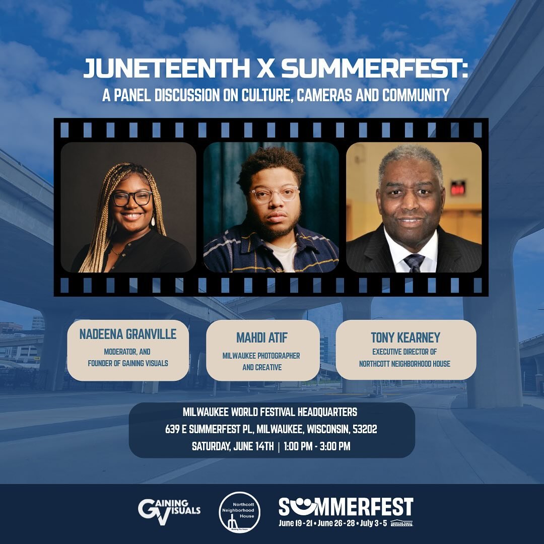 This Saturday: Join us for a fireside chat on culture, creativity, and Milwaukee&rsquo;s Juneteenth legacy. ✊🏾📸🖤

🗓 June 14 | 🕐 1:00PM&ndash;3:00PM
 📍 Milwaukee World Festival Headquarters -  639 E Summerfest Place, Milwaukee, WI

🎟 Free Summe
