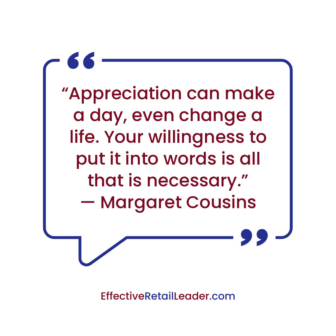Put Appreciation Into Words - Leadership Quote