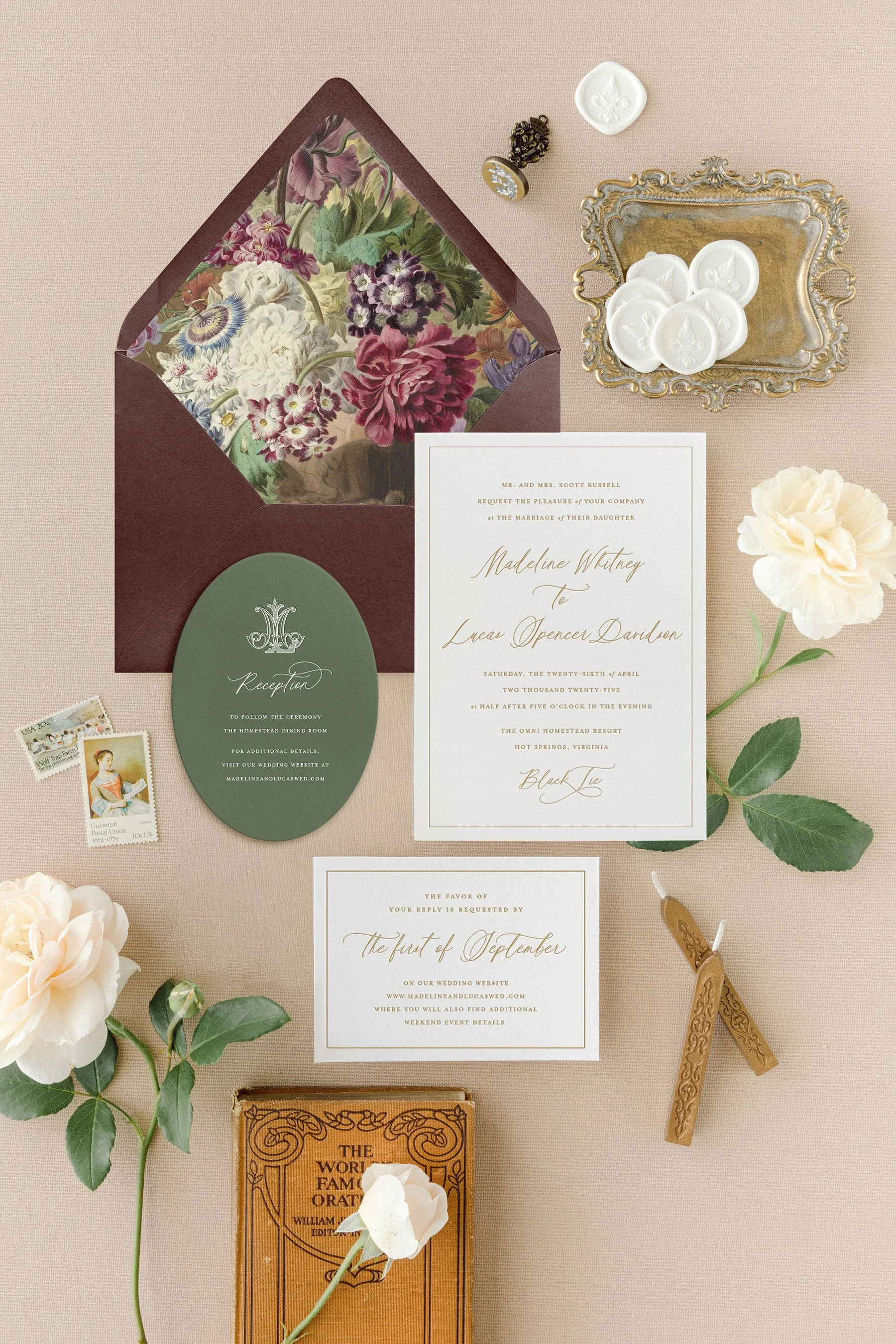 letterpress wedding invitation suite (Copy)