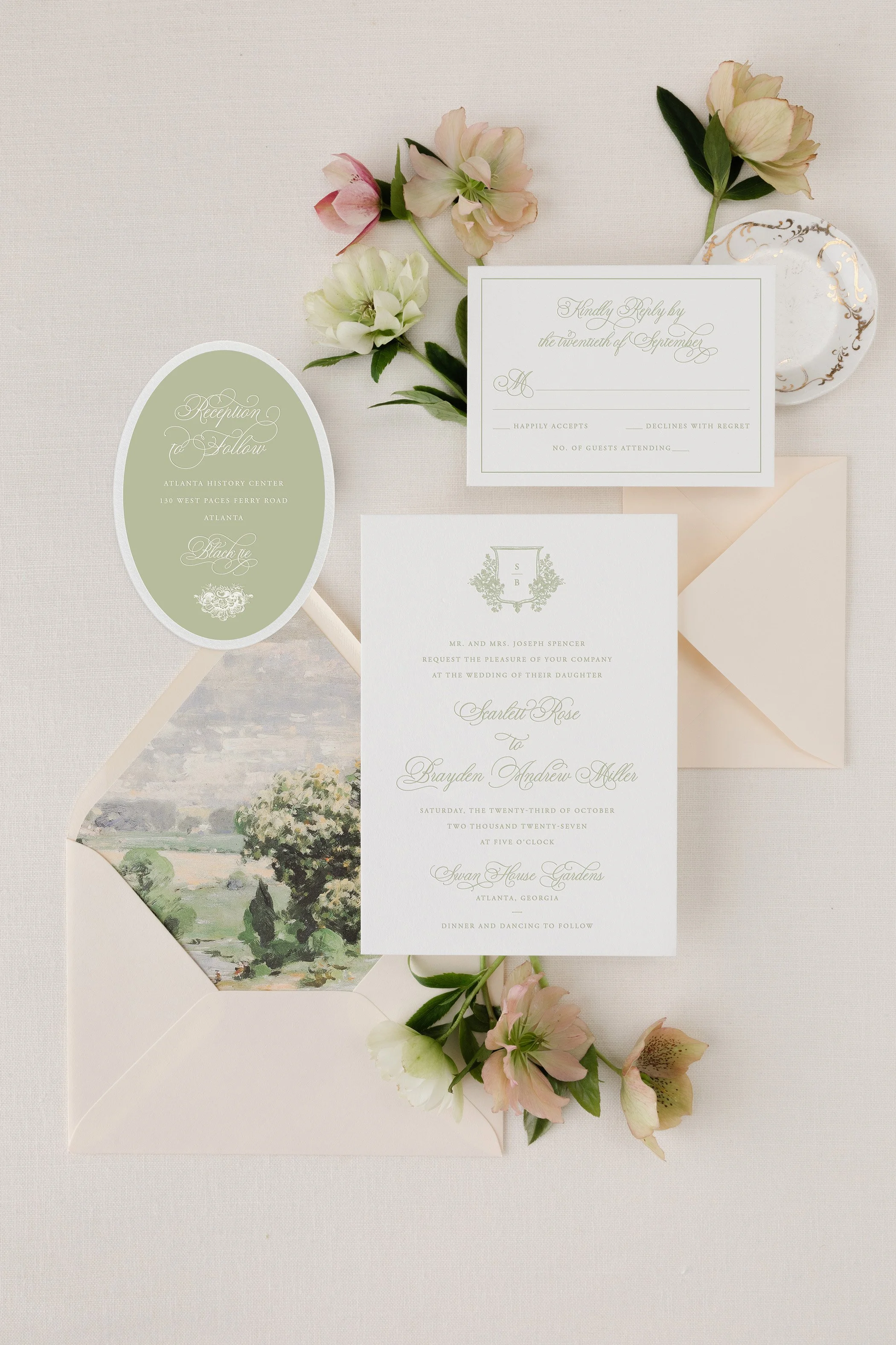 letterpress wedding invitation suite (Copy)