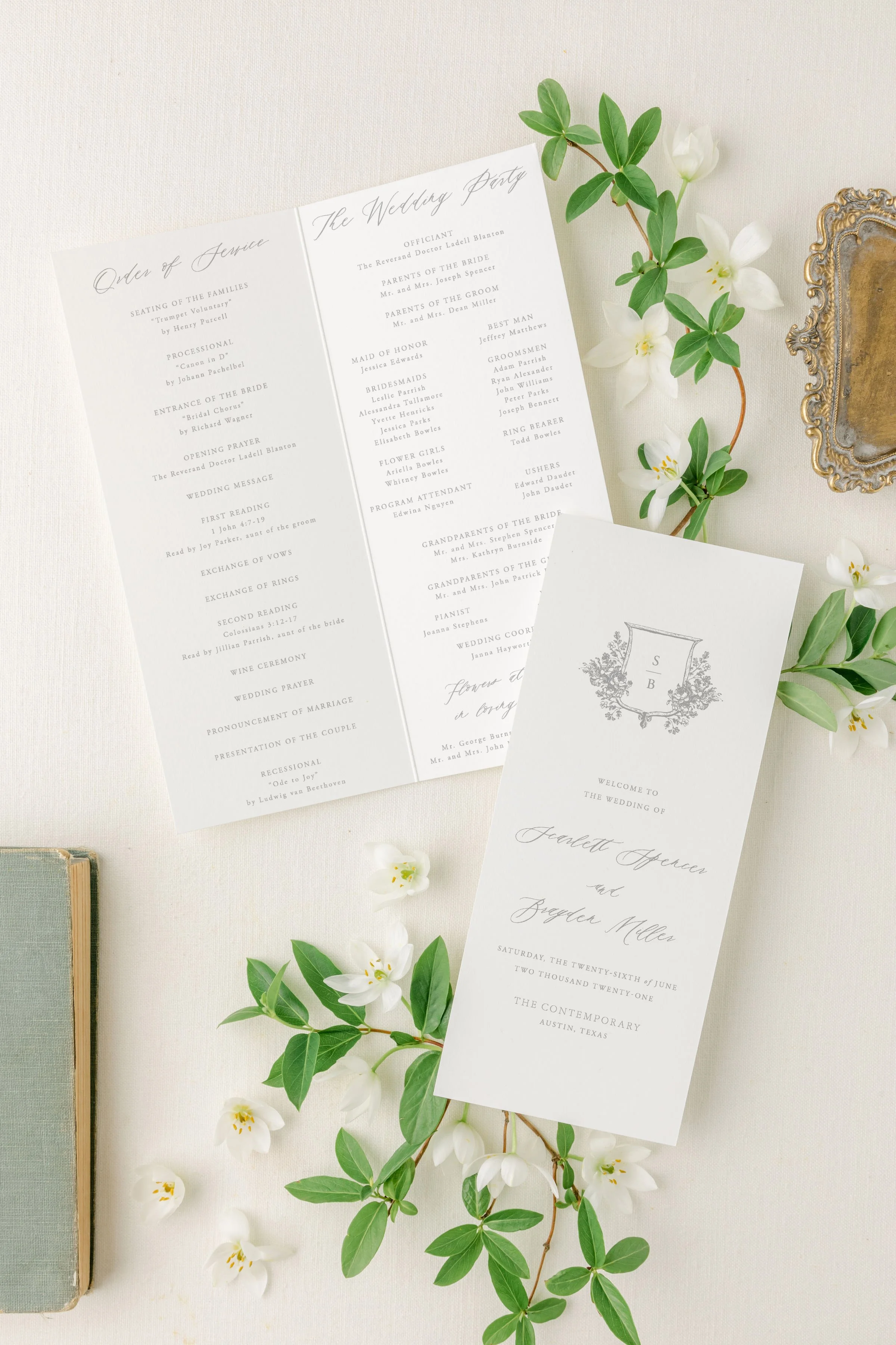 Folded Wedding Programs