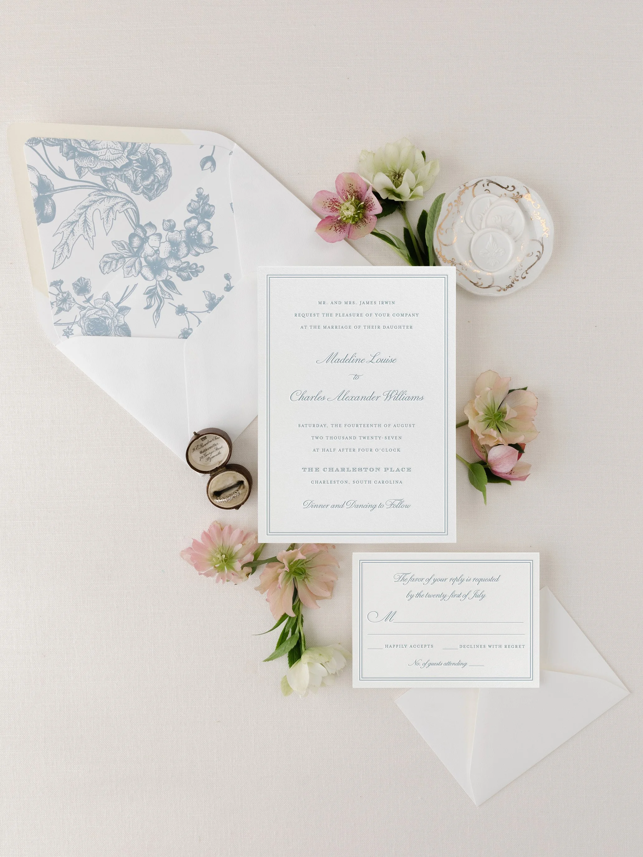 letterpress wedding invitation suite (Copy)
