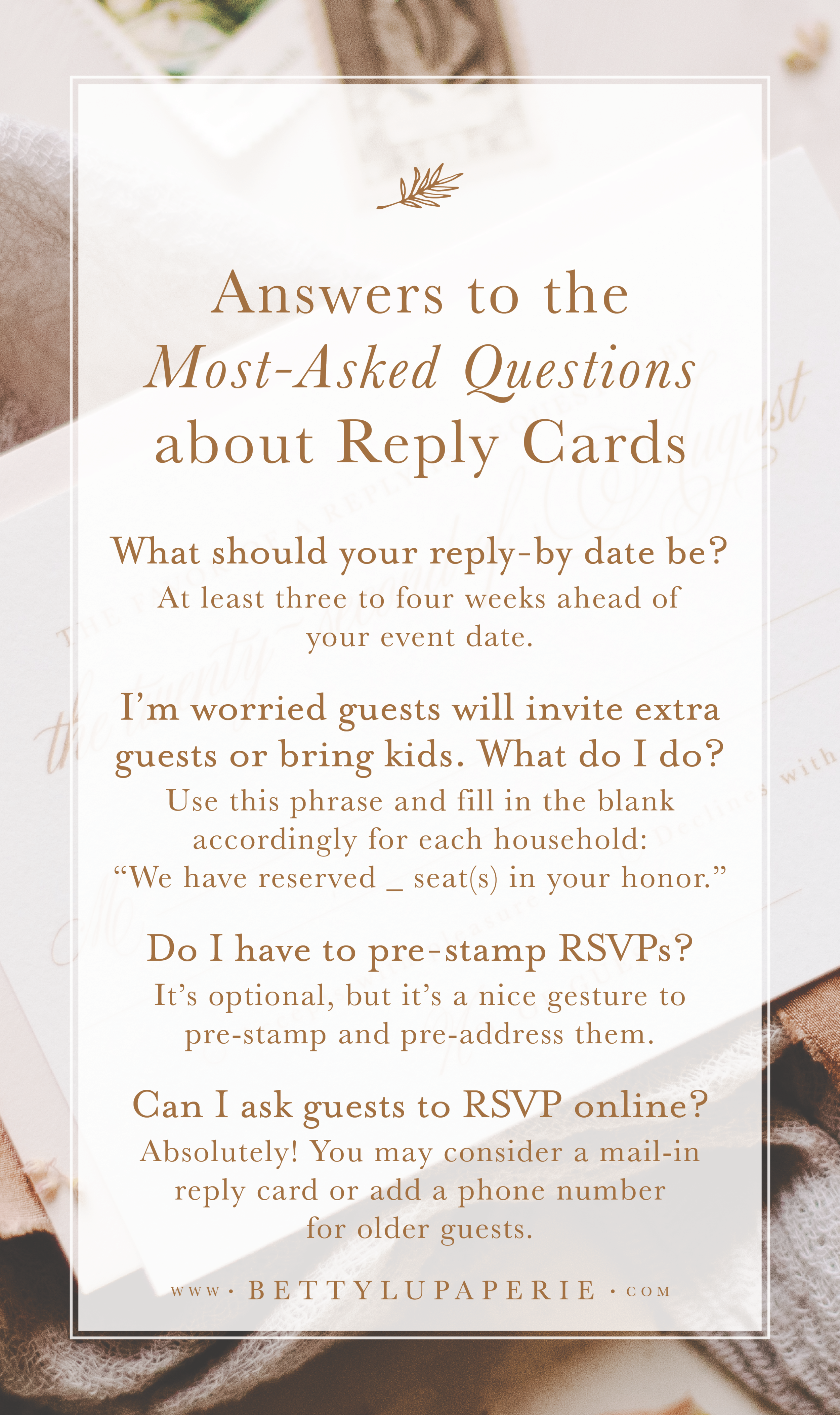 wedding rsvp card wording — betty lu paperie