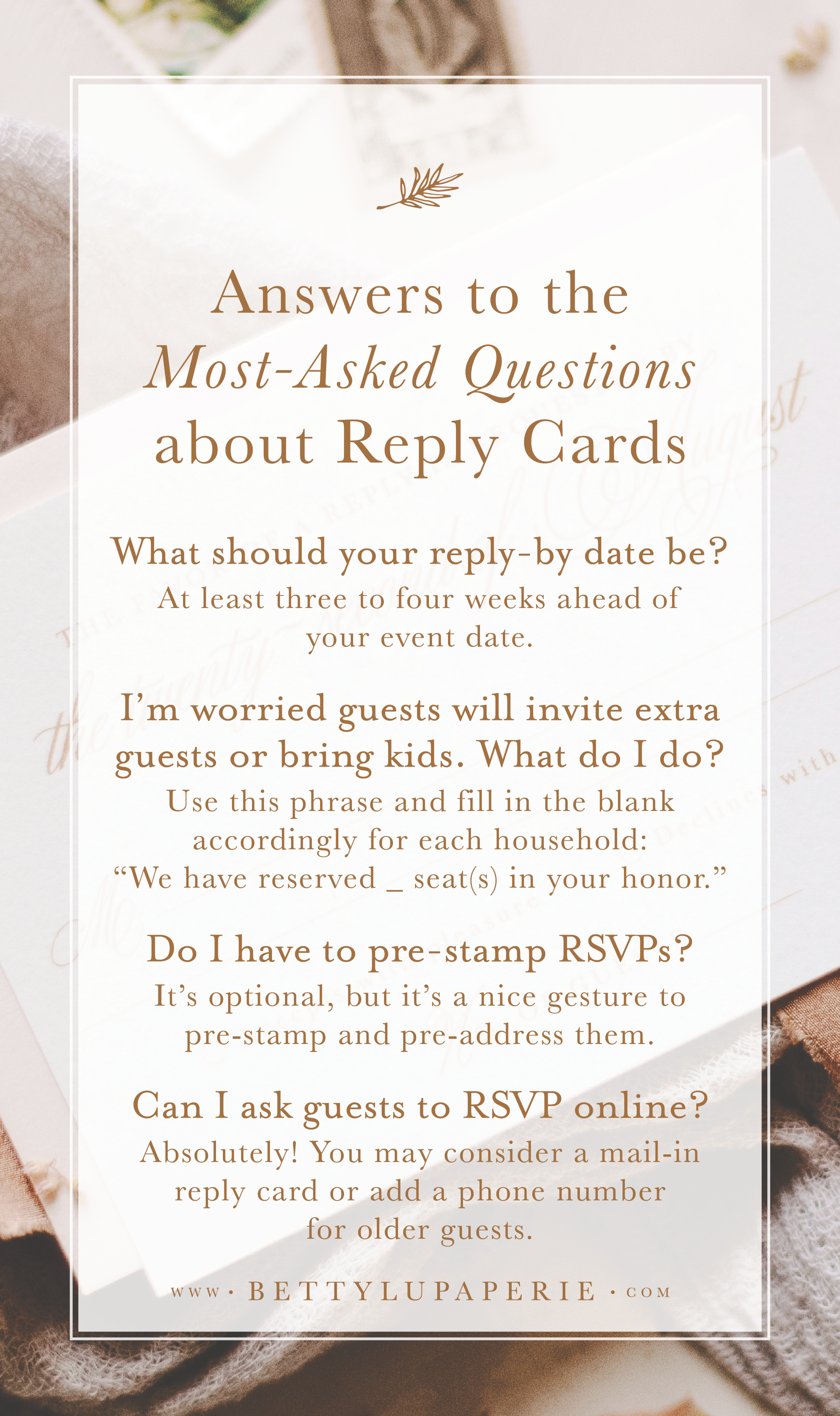 Wedding RSVP Card Wording — Betty Lu Paperie