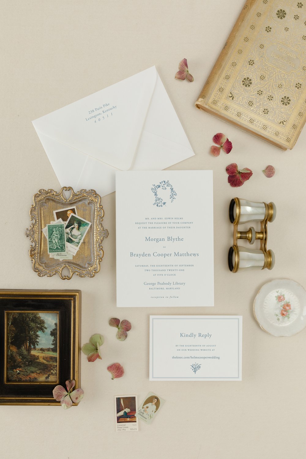 Diana  Wedding Invitation with Website RSVP Card — Betty Lu Paperie