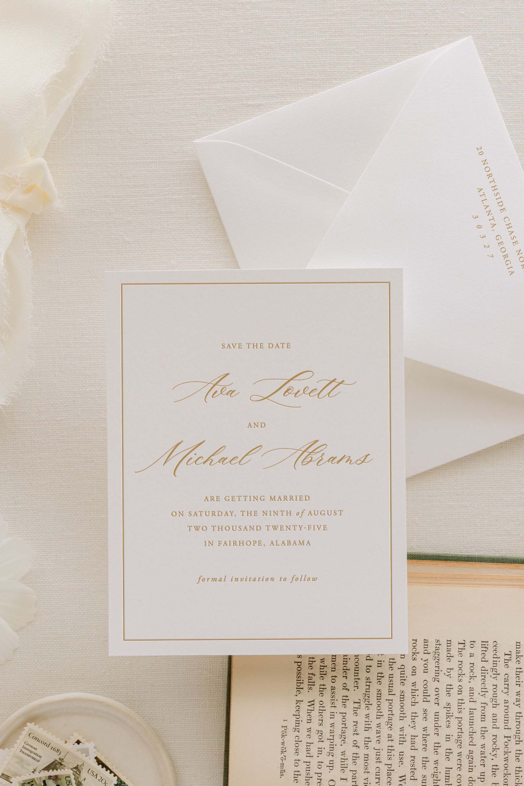 wedding save the date card