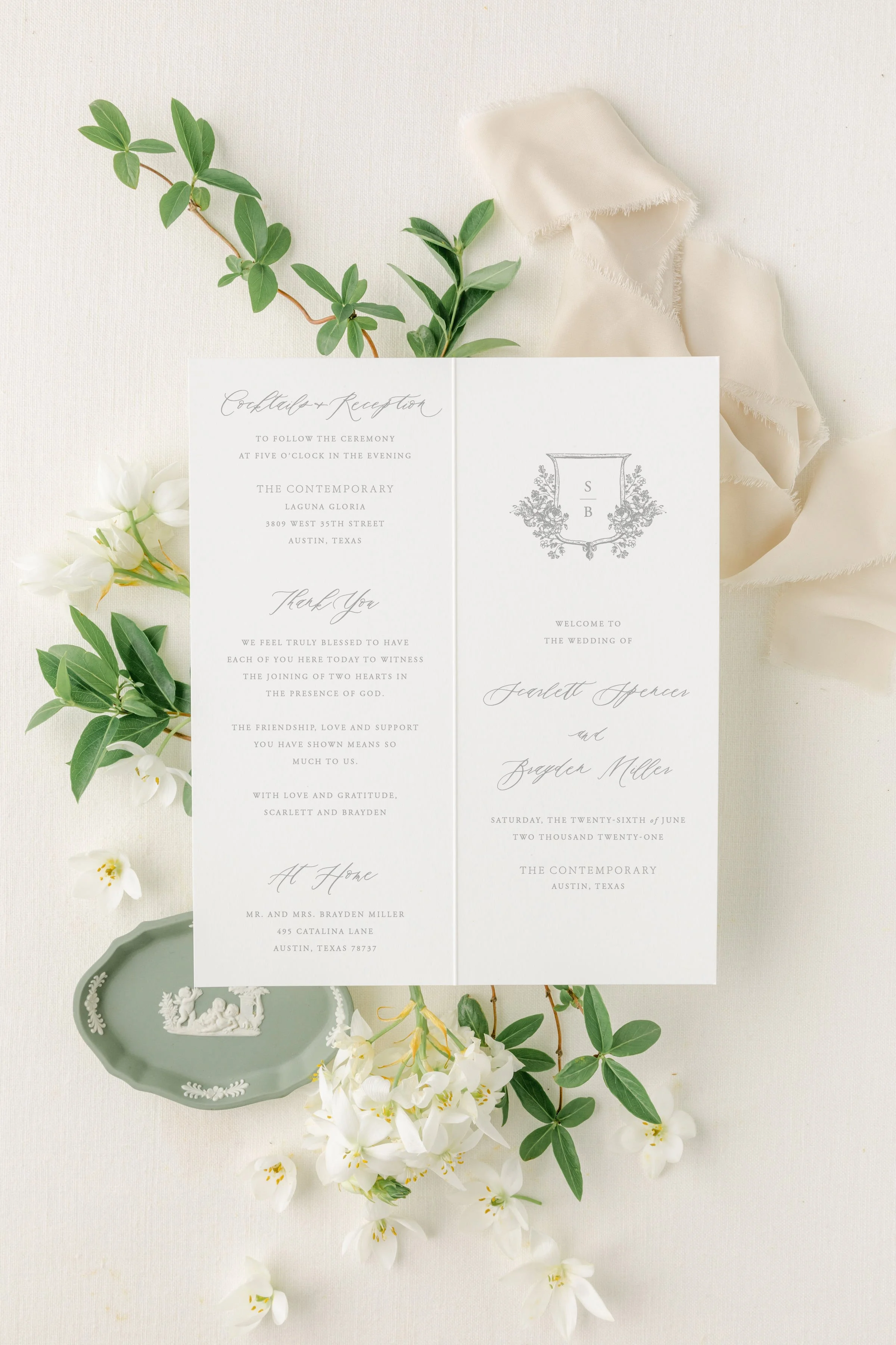 Folded Wedding Programs