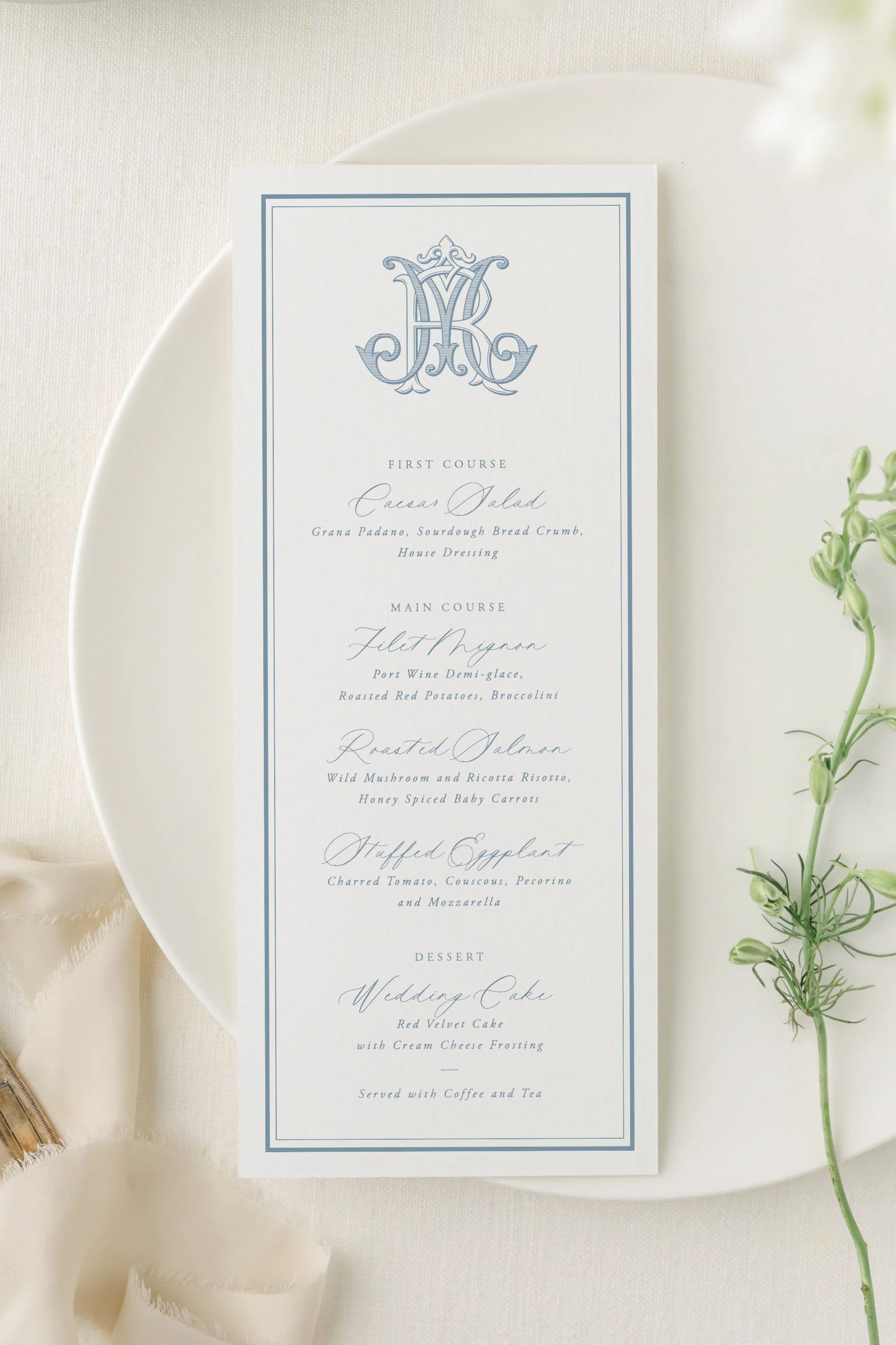 Wedding Menu Cards (Copy)