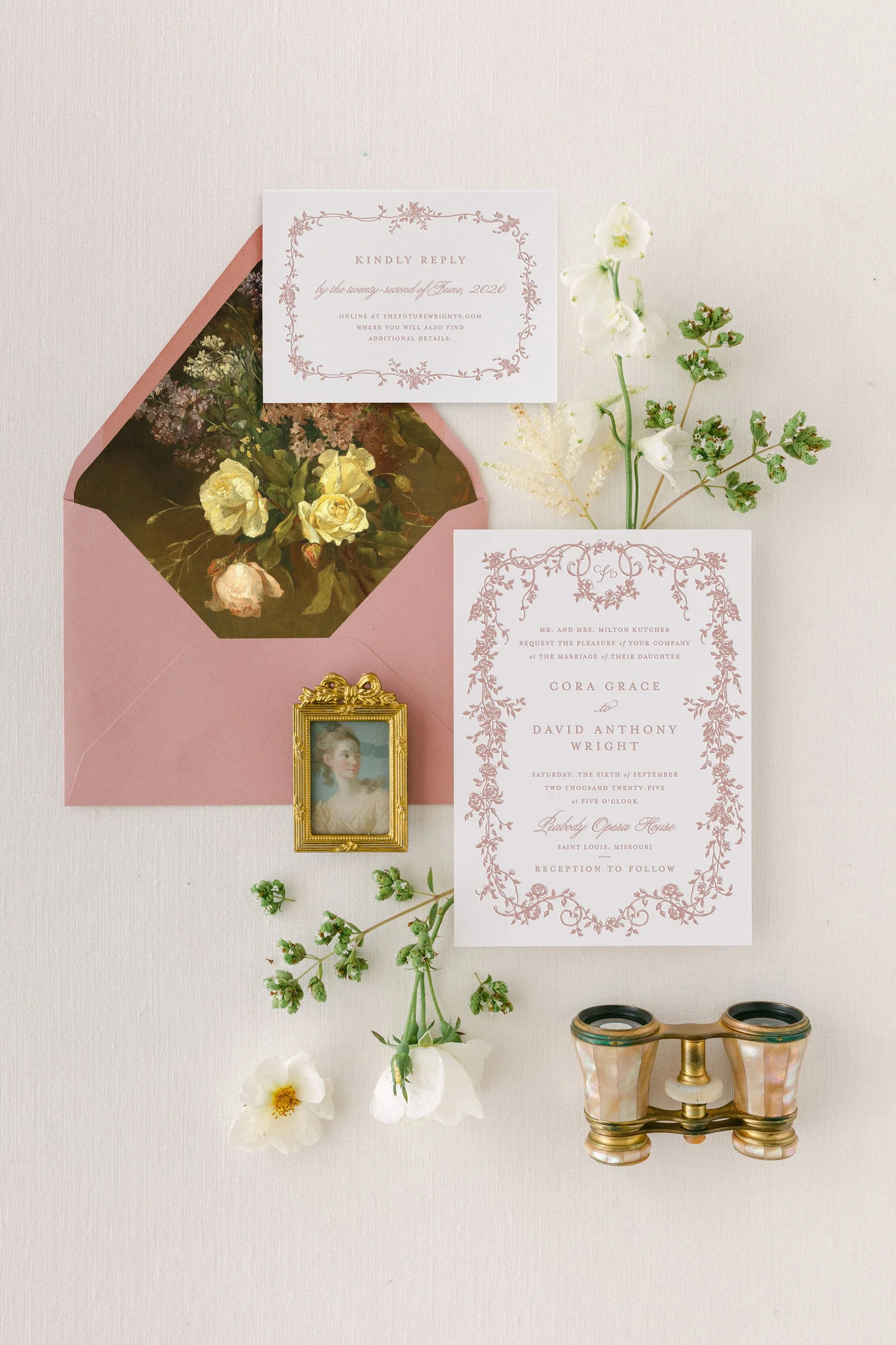 letterpress wedding invitation suite (Copy)