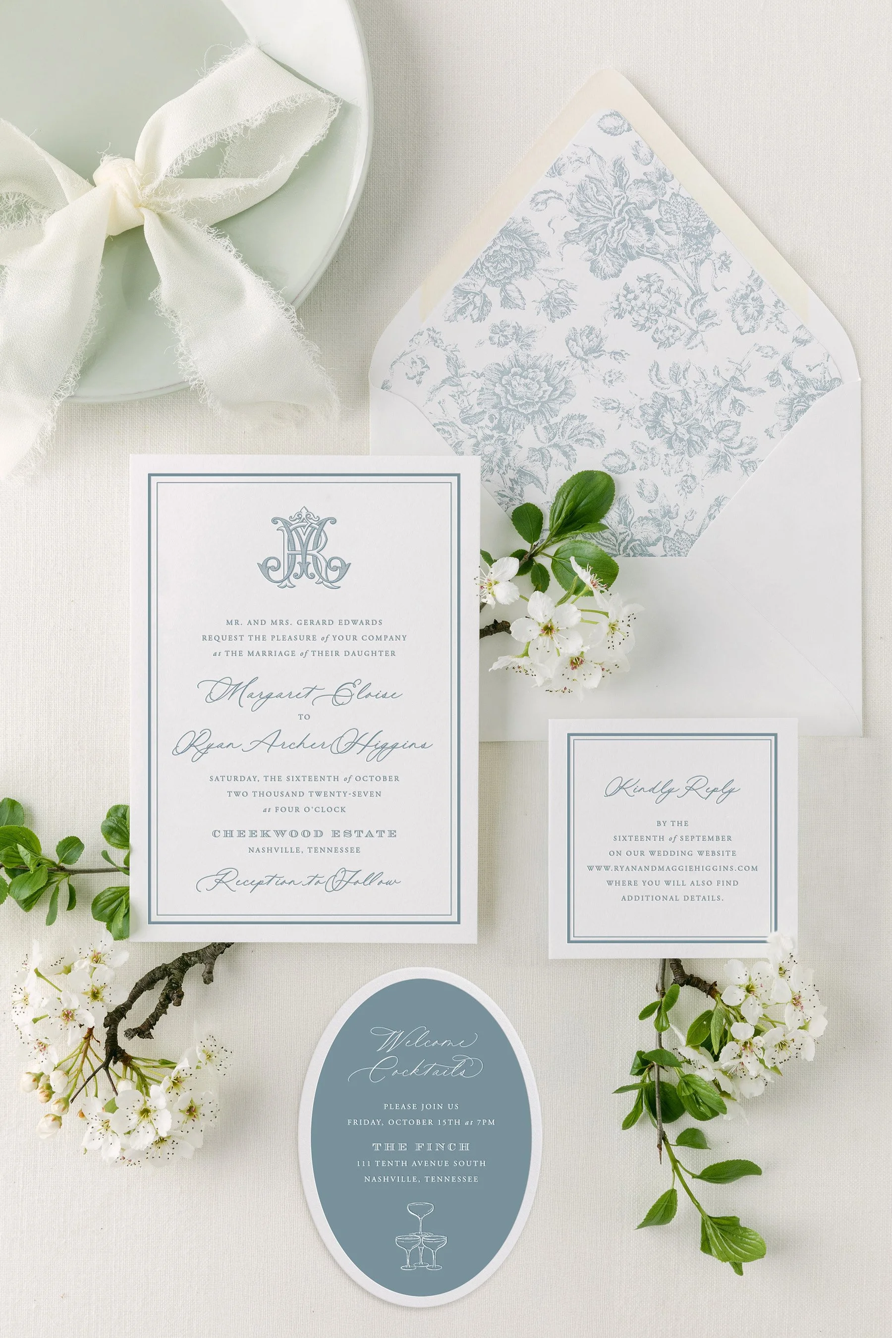 letterpress wedding invitation suite (Copy)