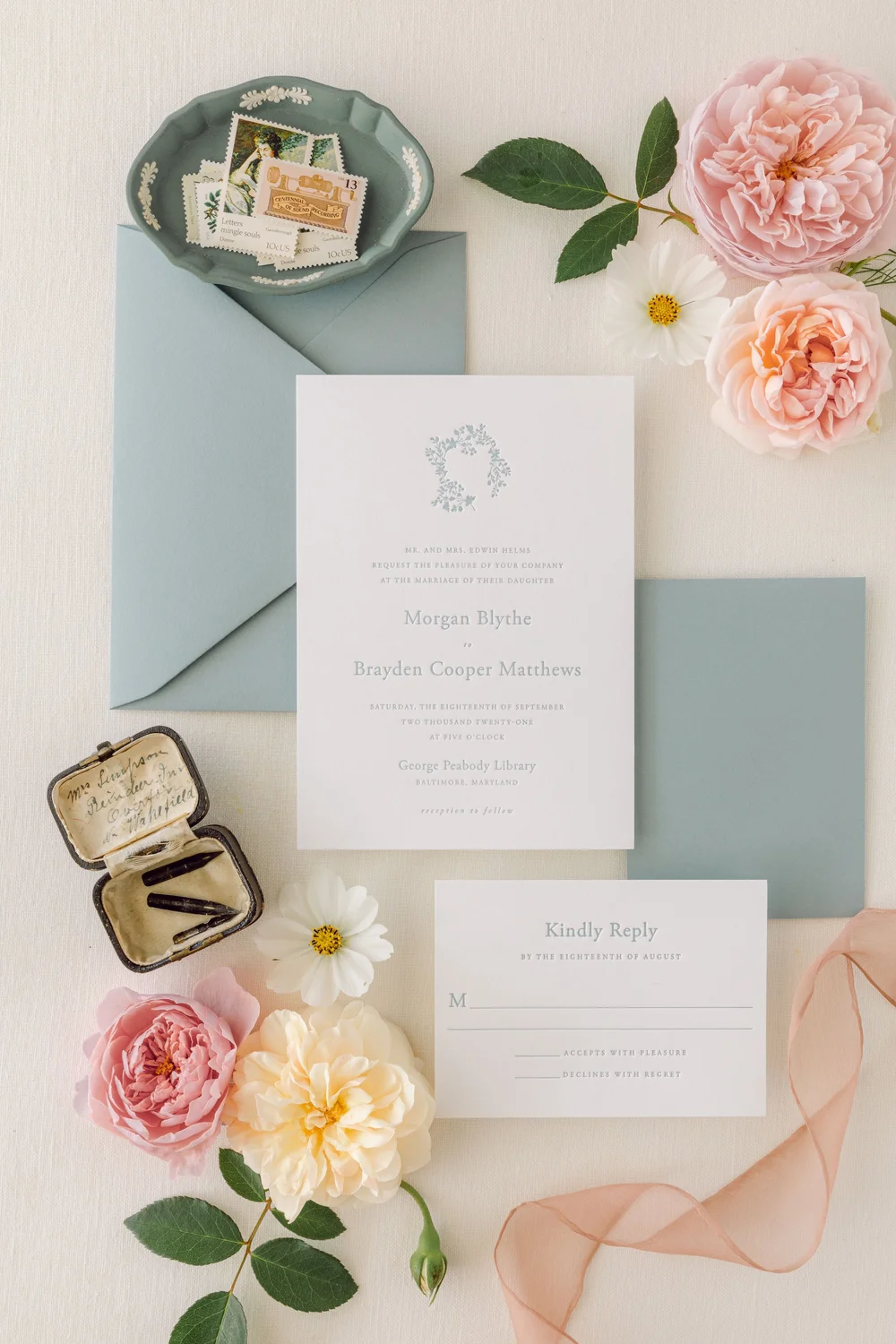 Diana Wedding Invitation with RSVP — Betty Lu Paperie