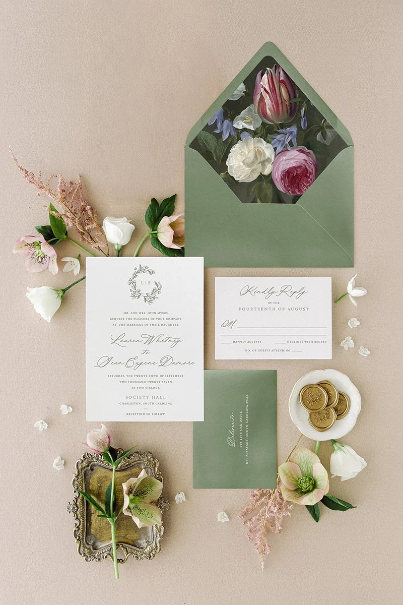 letterpress wedding invitation suite (Copy)
