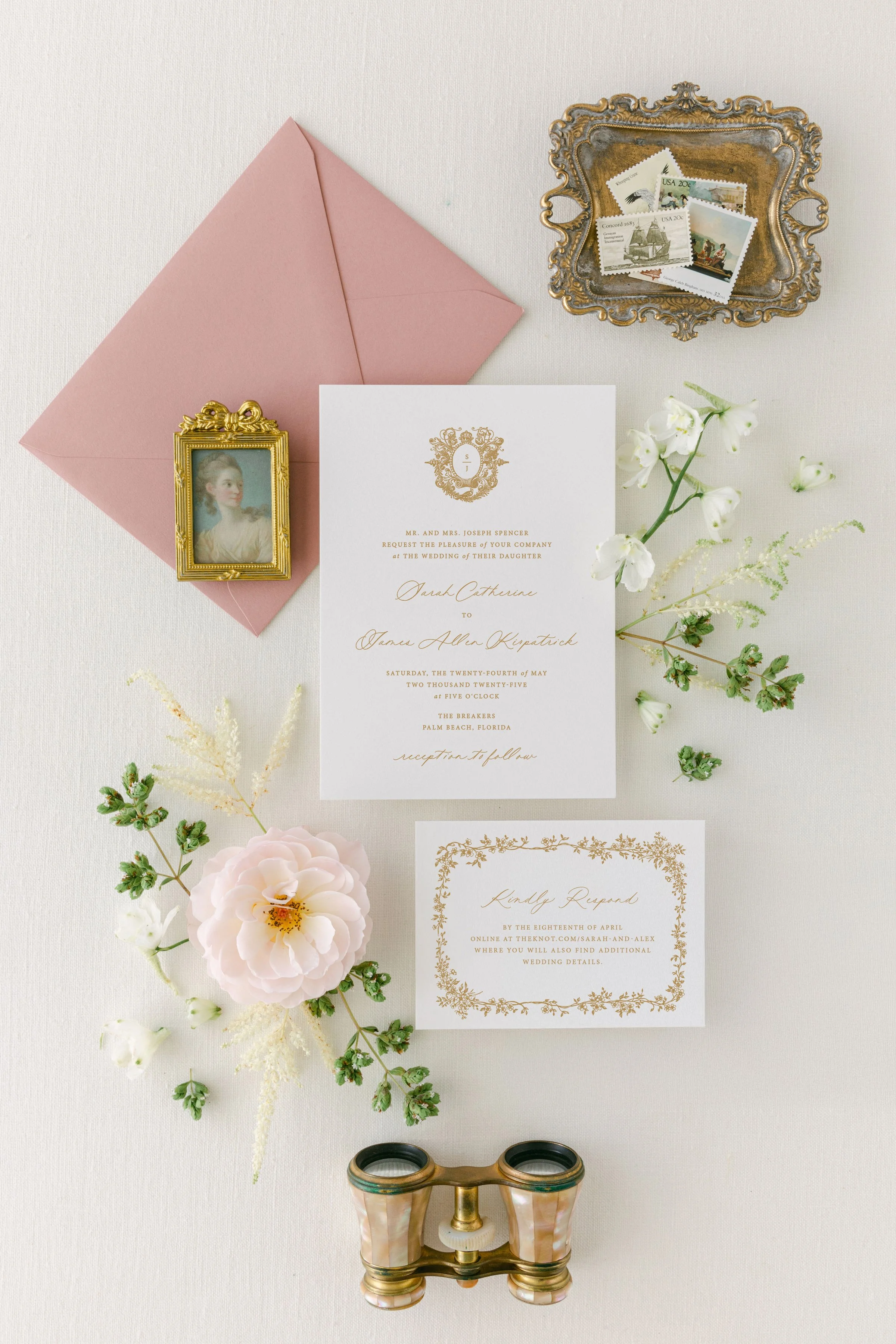 letterpress wedding invitation suite