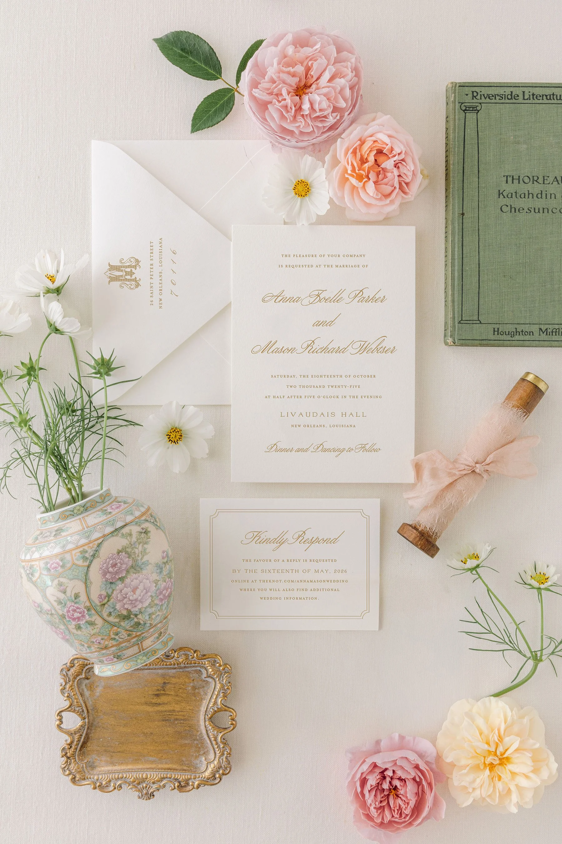 letterpress wedding invitation suite (Copy)