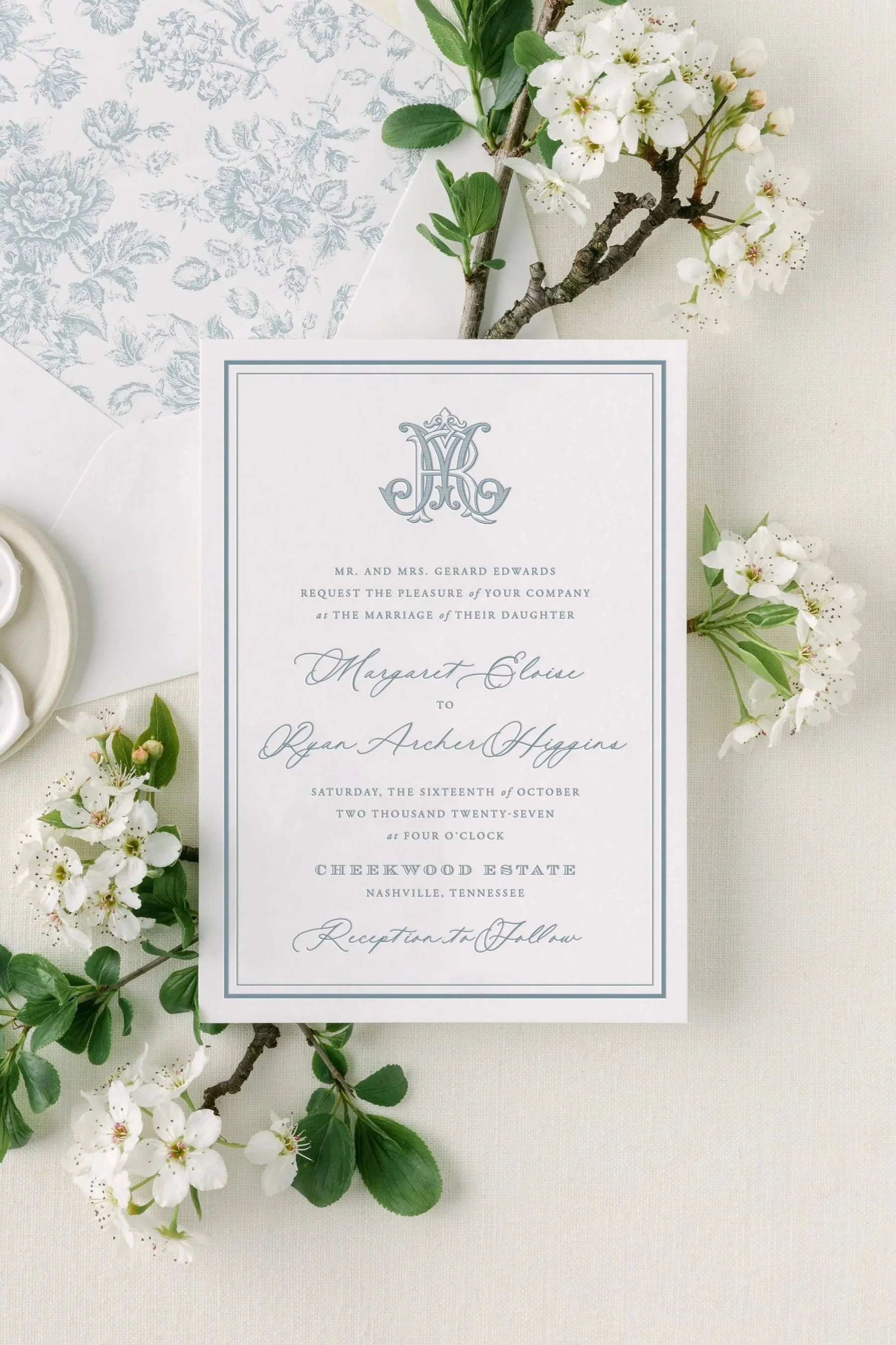letterpress wedding invitation suite (Copy)