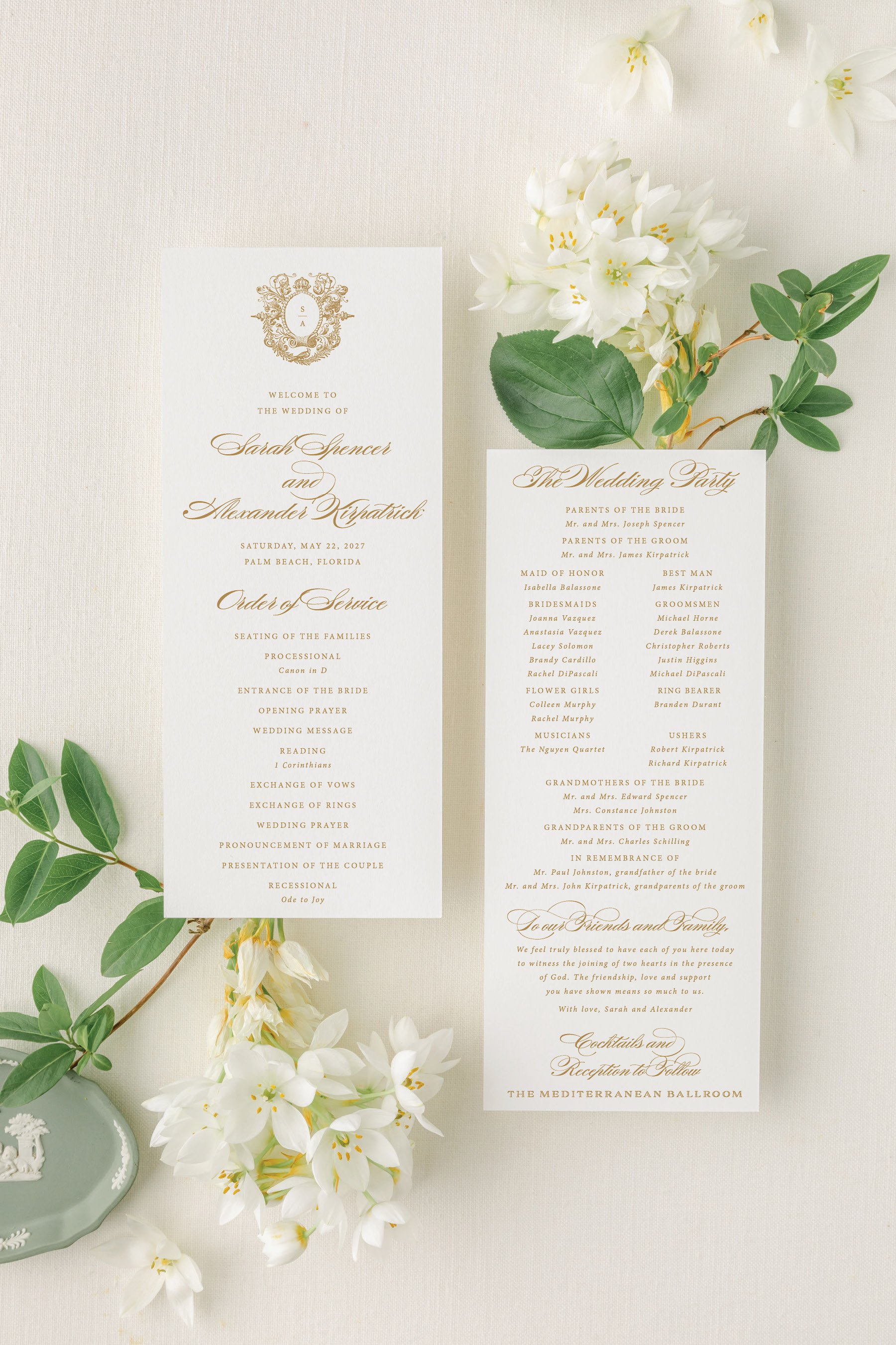 Wedding Program Cards