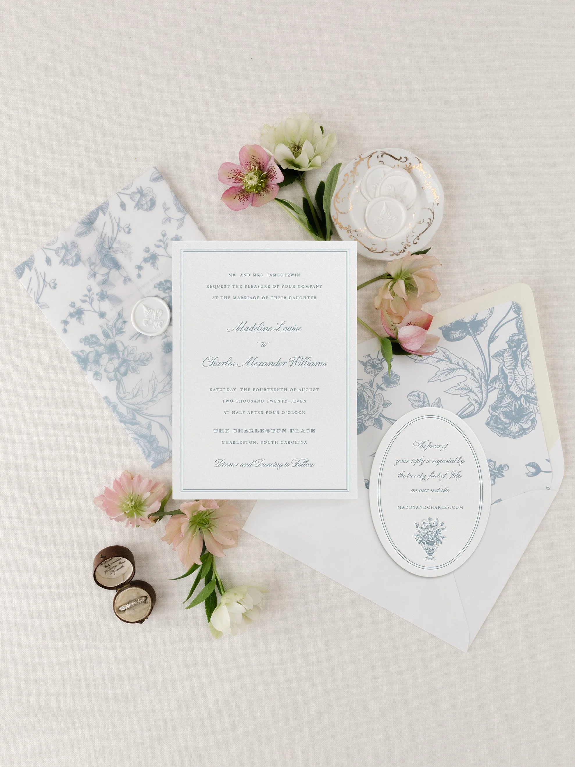 letterpress wedding invitation suite (Copy)
