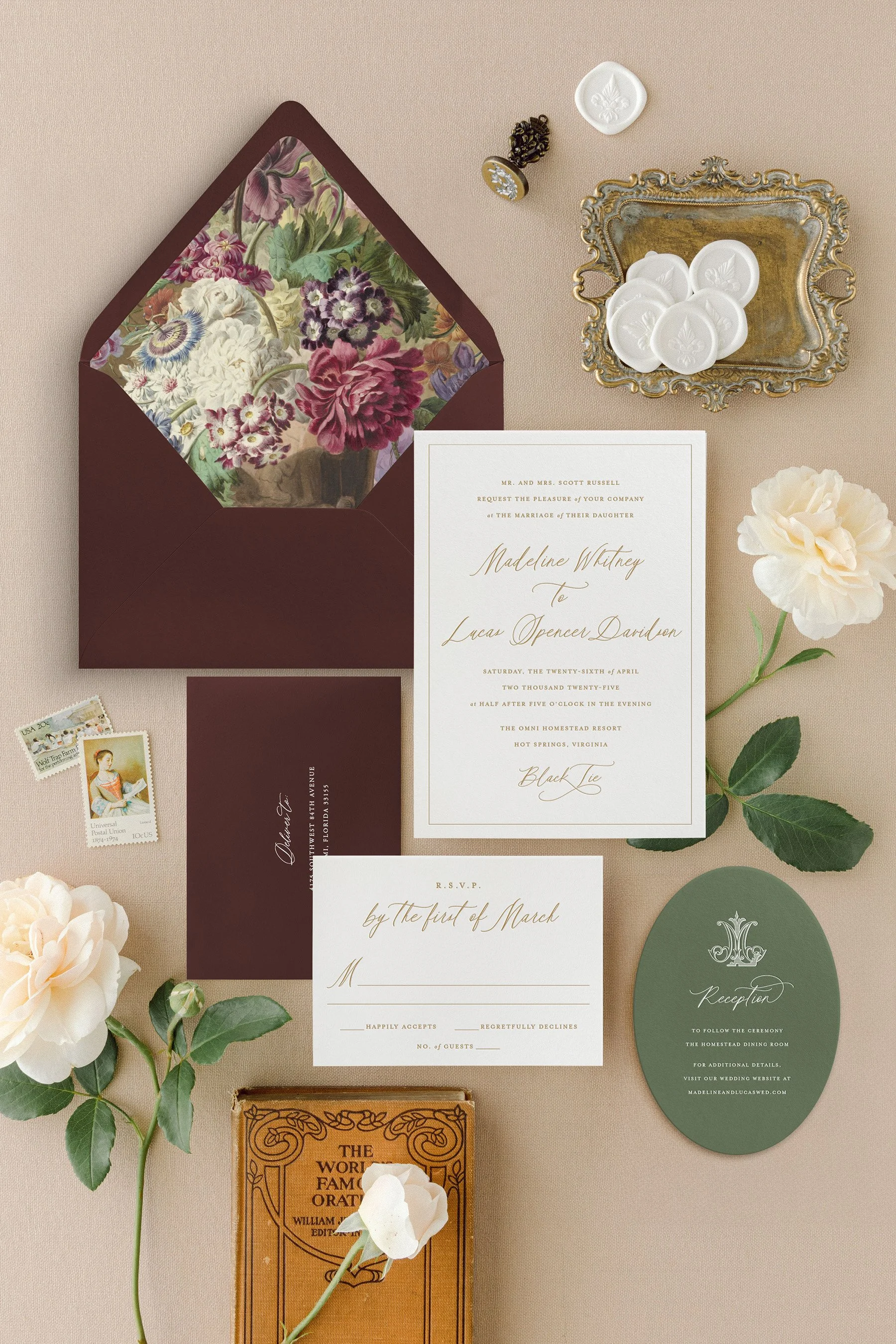 letterpress wedding invitation suite (Copy)