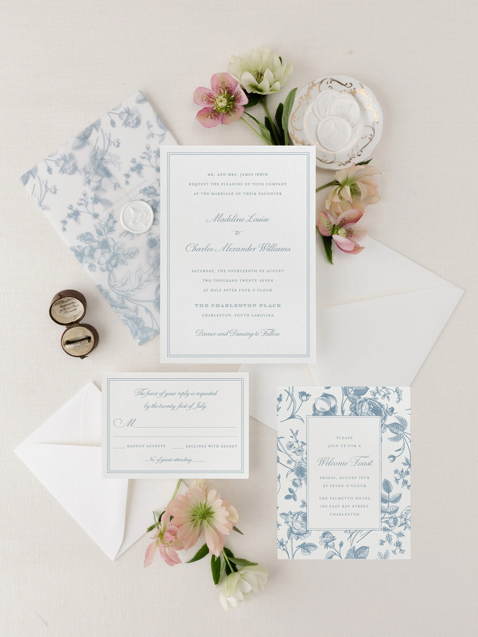 letterpress wedding invitation suite (Copy)