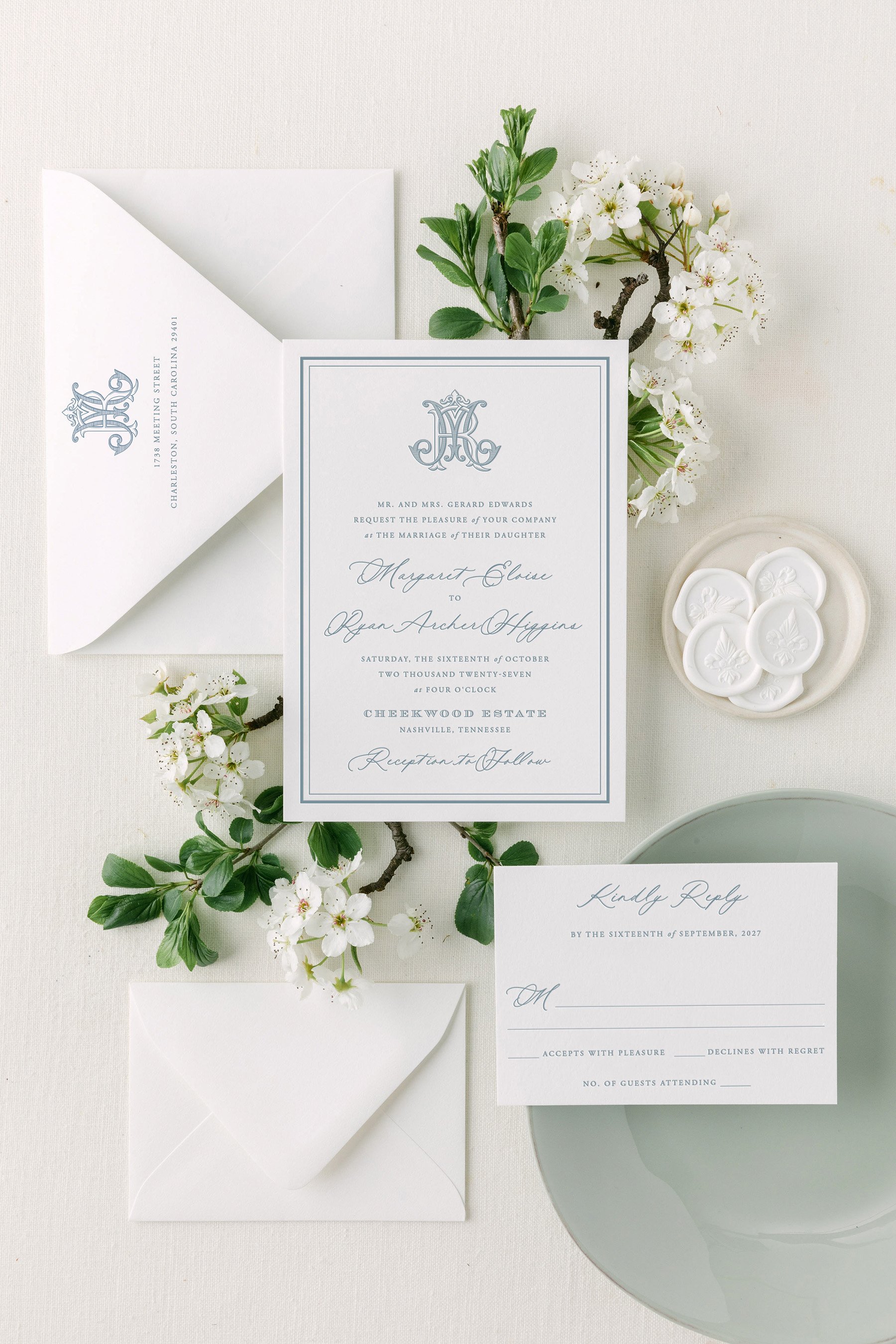 letterpress wedding invitation suite (Copy)
