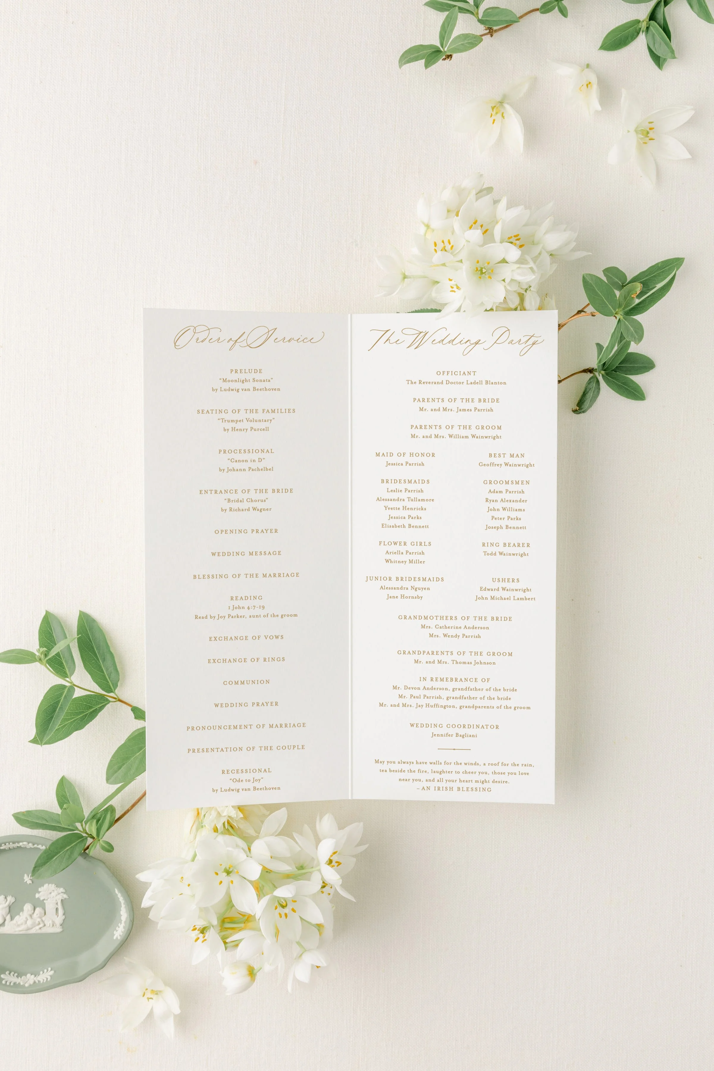 Folded Wedding Programs