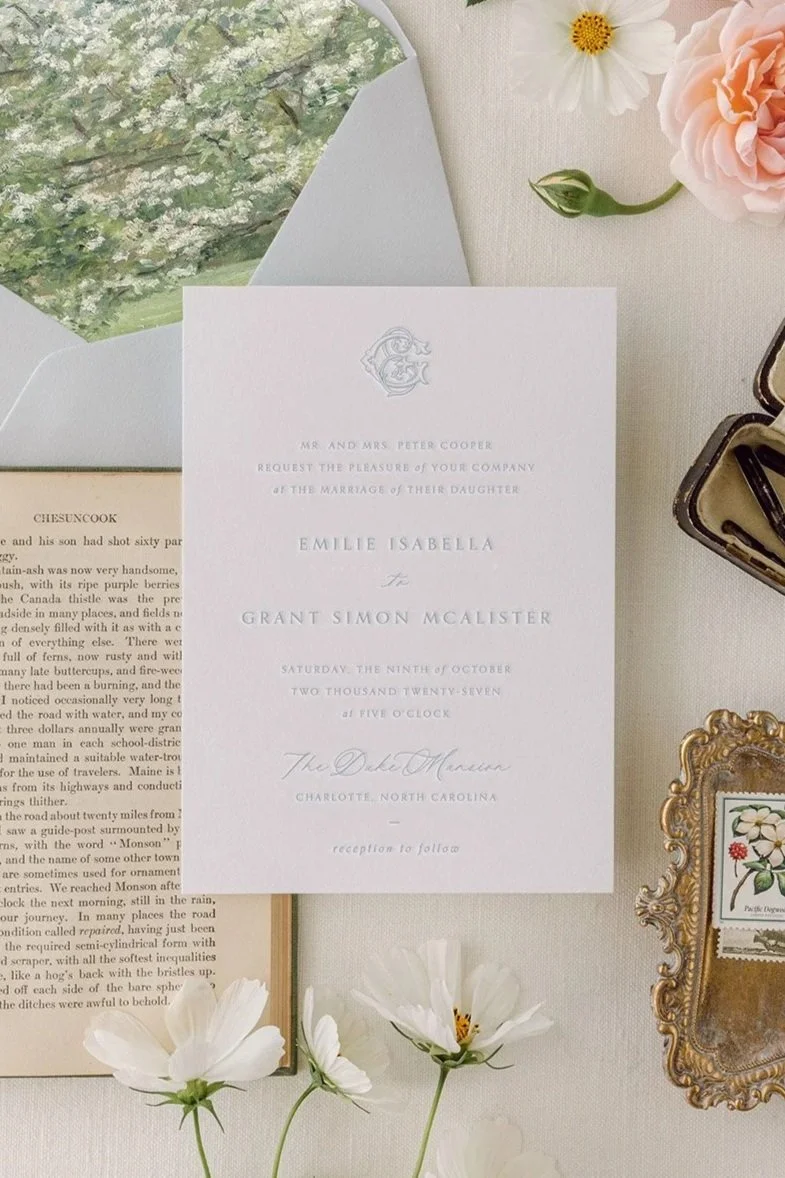letterpress wedding invitation suite (Copy)
