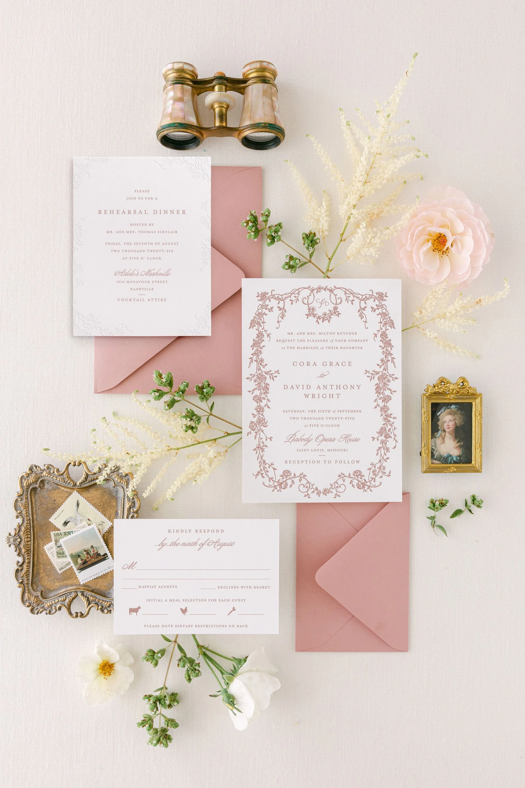 letterpress wedding invitation suite (Copy)
