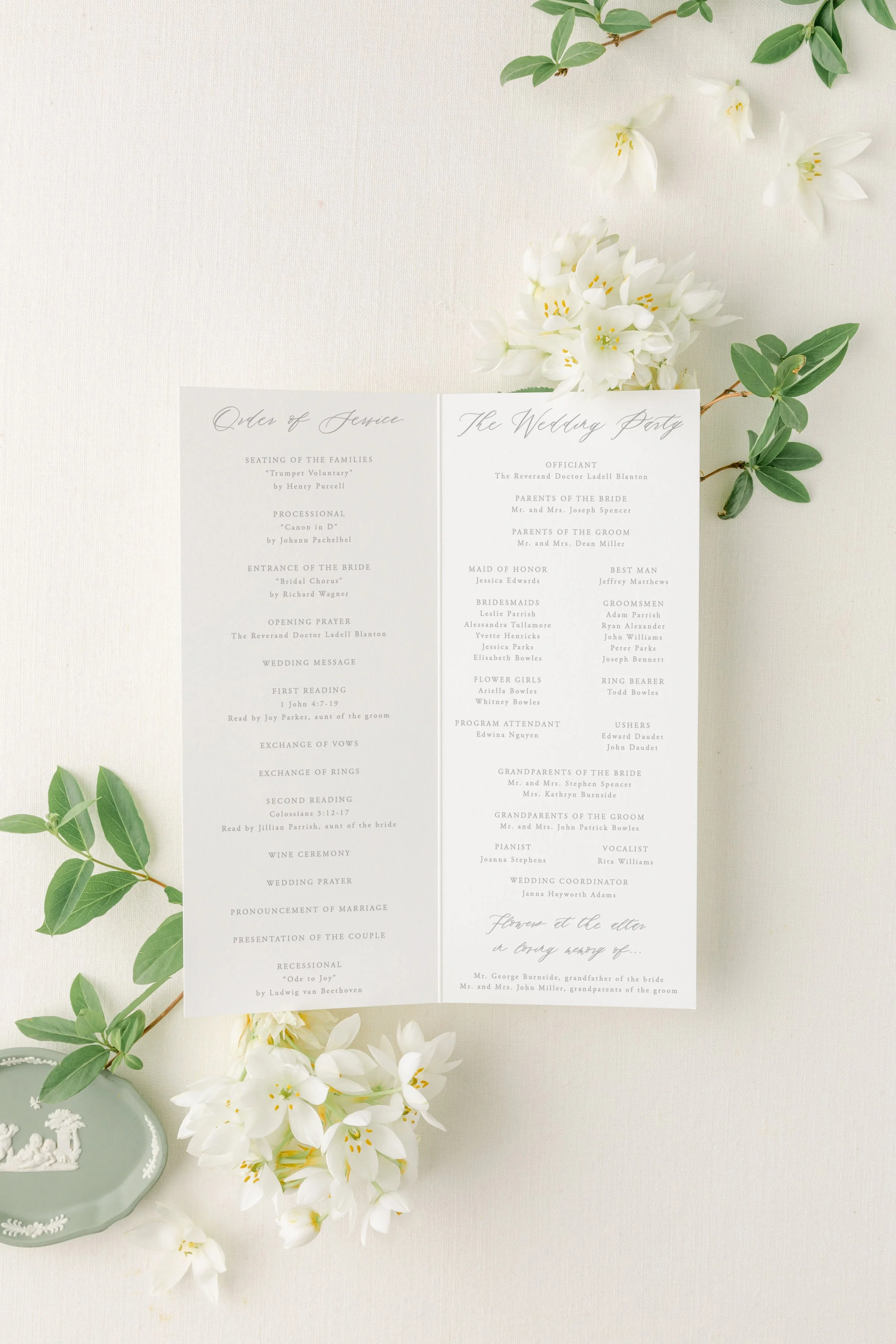 Folded Wedding Programs